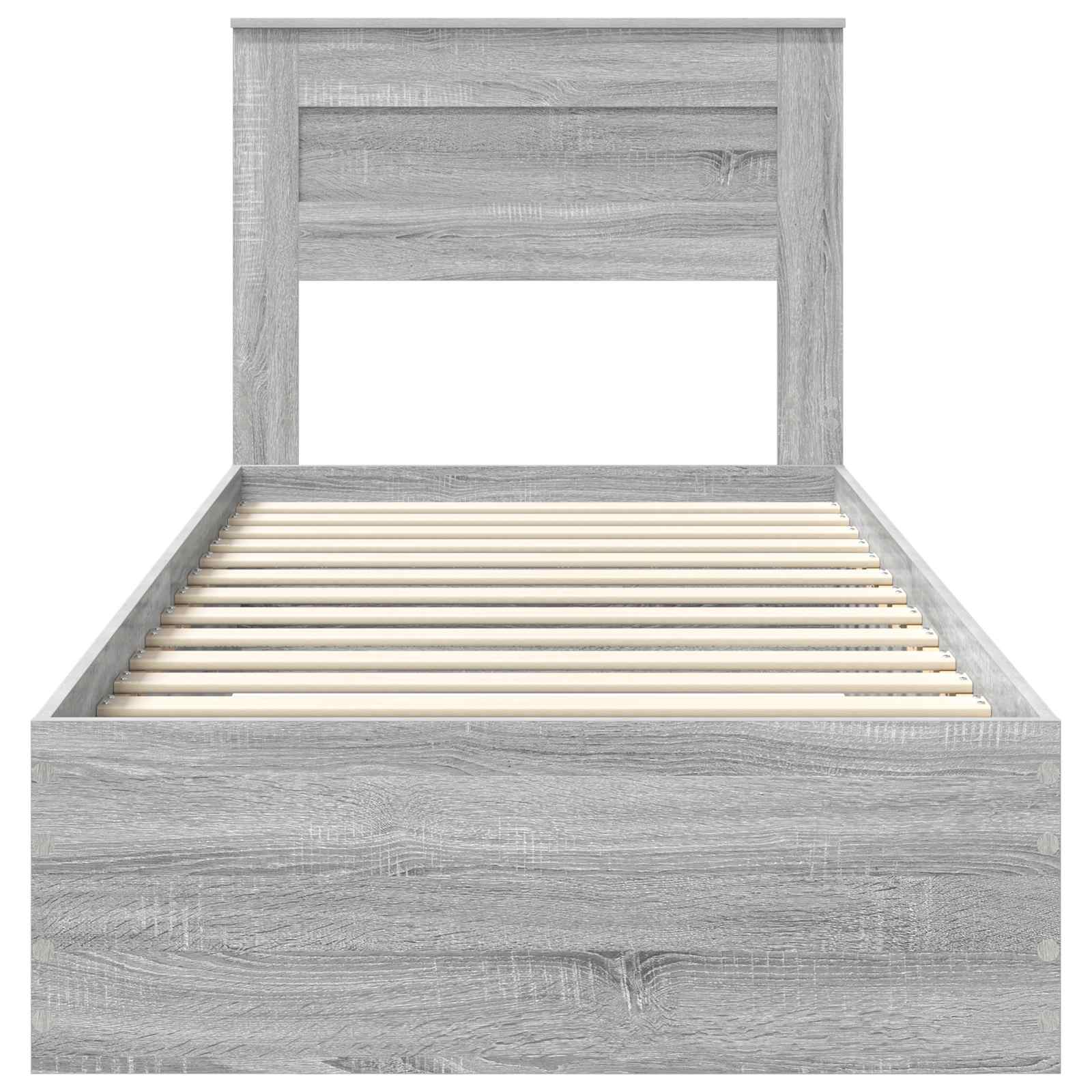 Cadre de lit avec tiroir avec tête de lit Bois d'ingénierie - XIOS