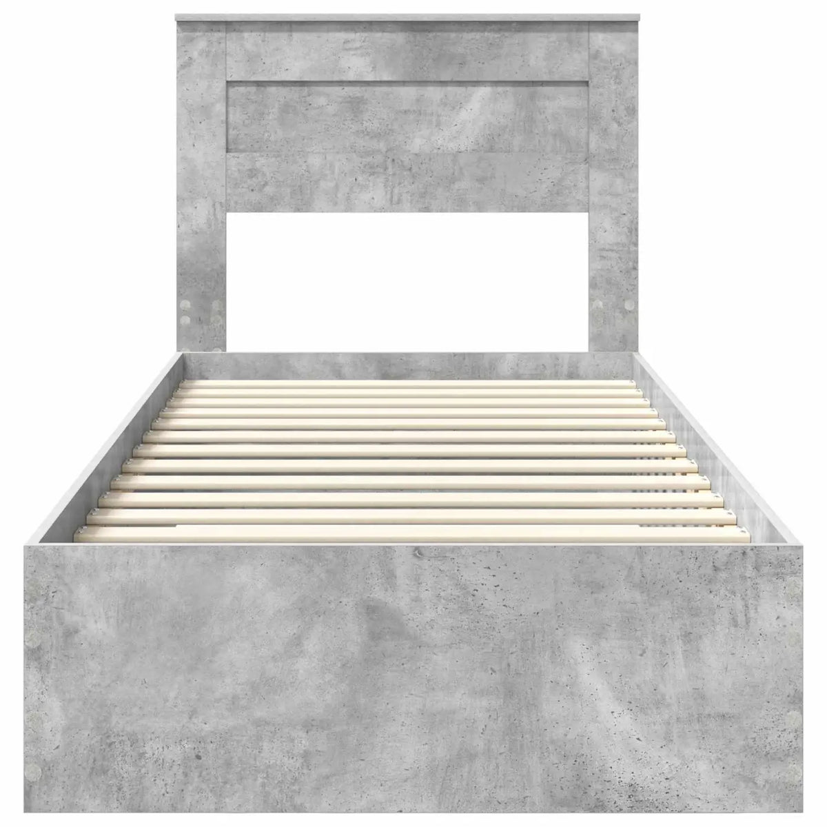 Cadre de lit Gris béton 90 x 190 cm Bois d’ingénierie - XIOS