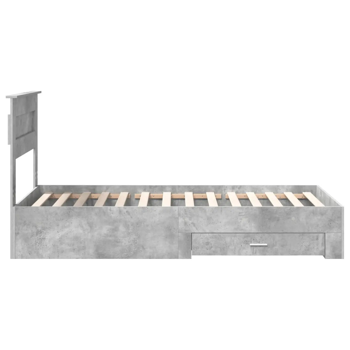 Cadre de lit Gris béton 90 x 190 cm Bois d’ingénierie - XIOS