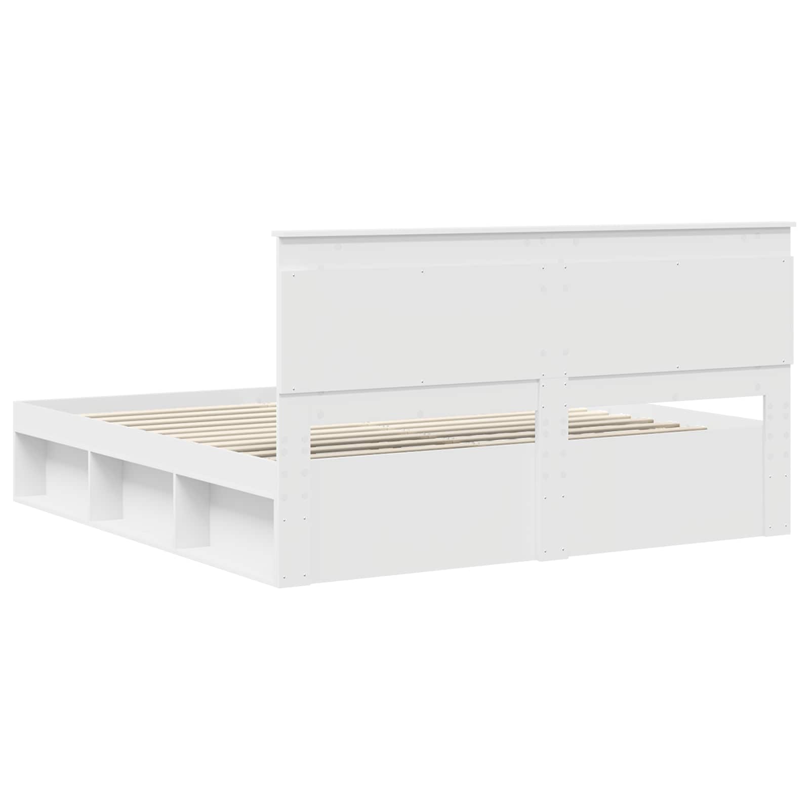 Cadre de lit avec tête de lit Blanc 180 x 200 cm Pin massif - XIOS