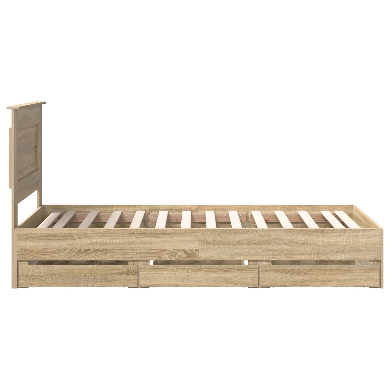 Cadre de lit Chêne Sonoma 100 x 200 cm Bois Ingénierie - XIOS