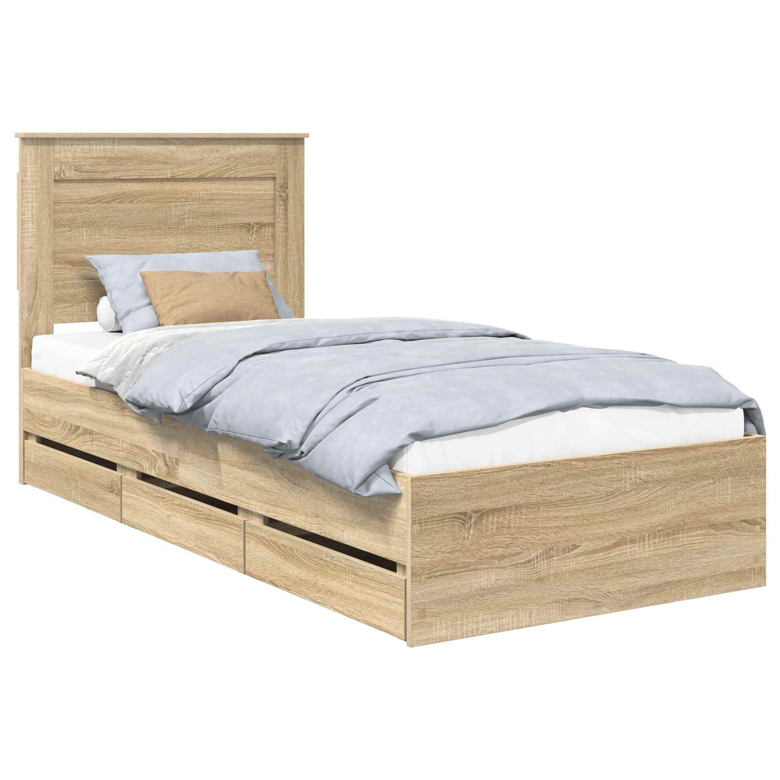 Cadre de lit Chêne Sonoma 75 x 190 cm Bois Ingénierie - XIOS