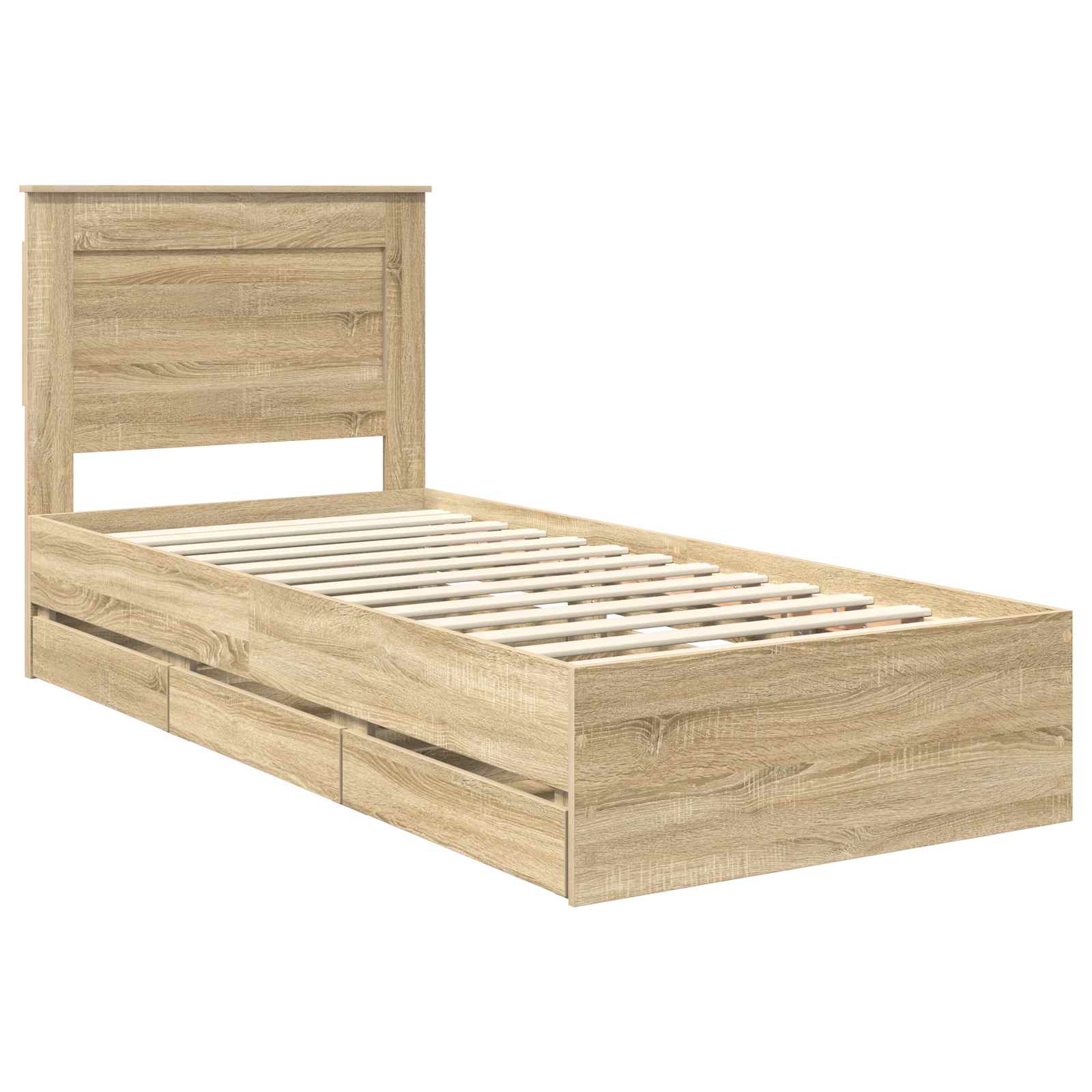 Cadre de lit Chêne Sonoma 75 x 190 cm Bois Ingénierie - XIOS