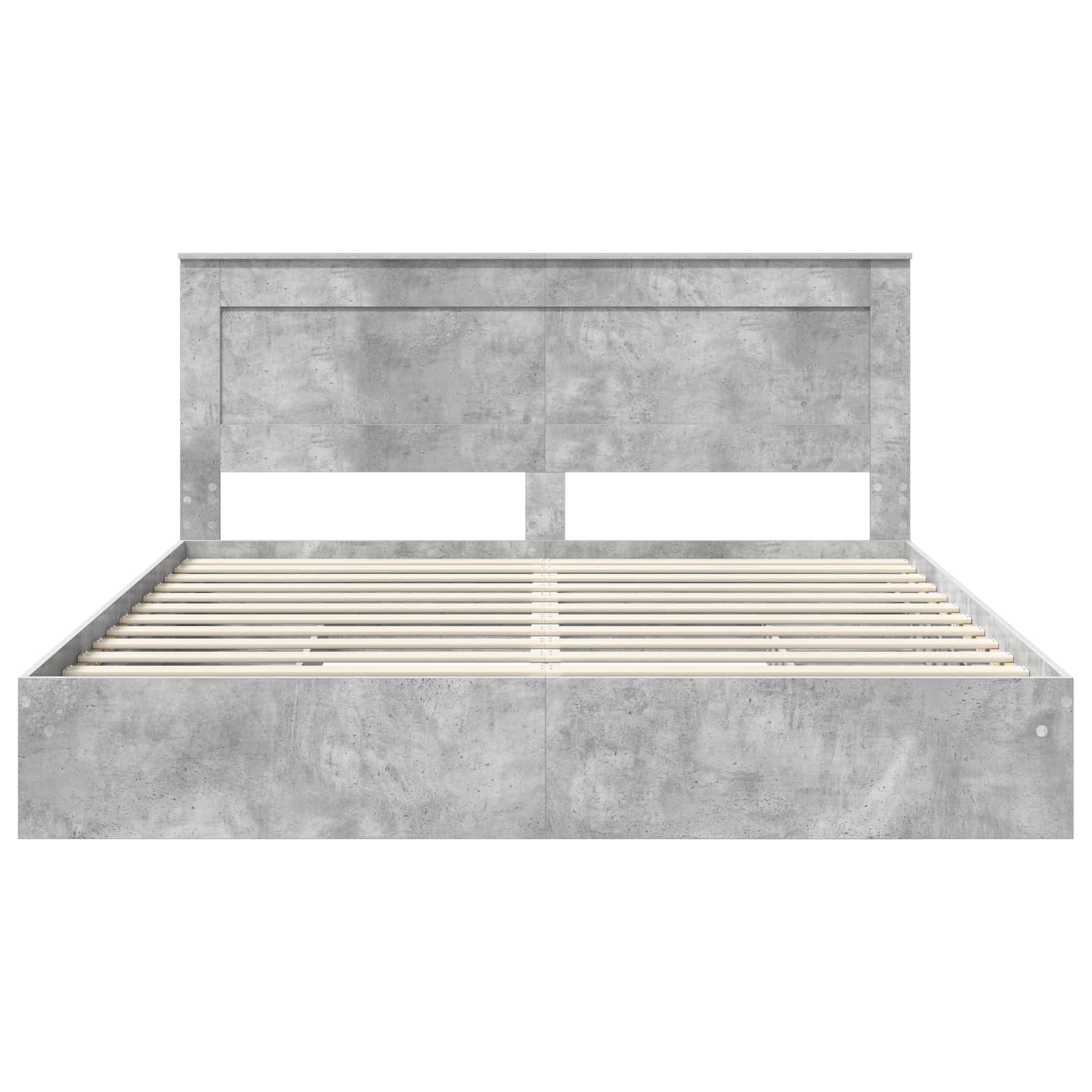 Lit de Rangement Gris béton 200 x 200 cm Bois d'ingénierie - XIOS