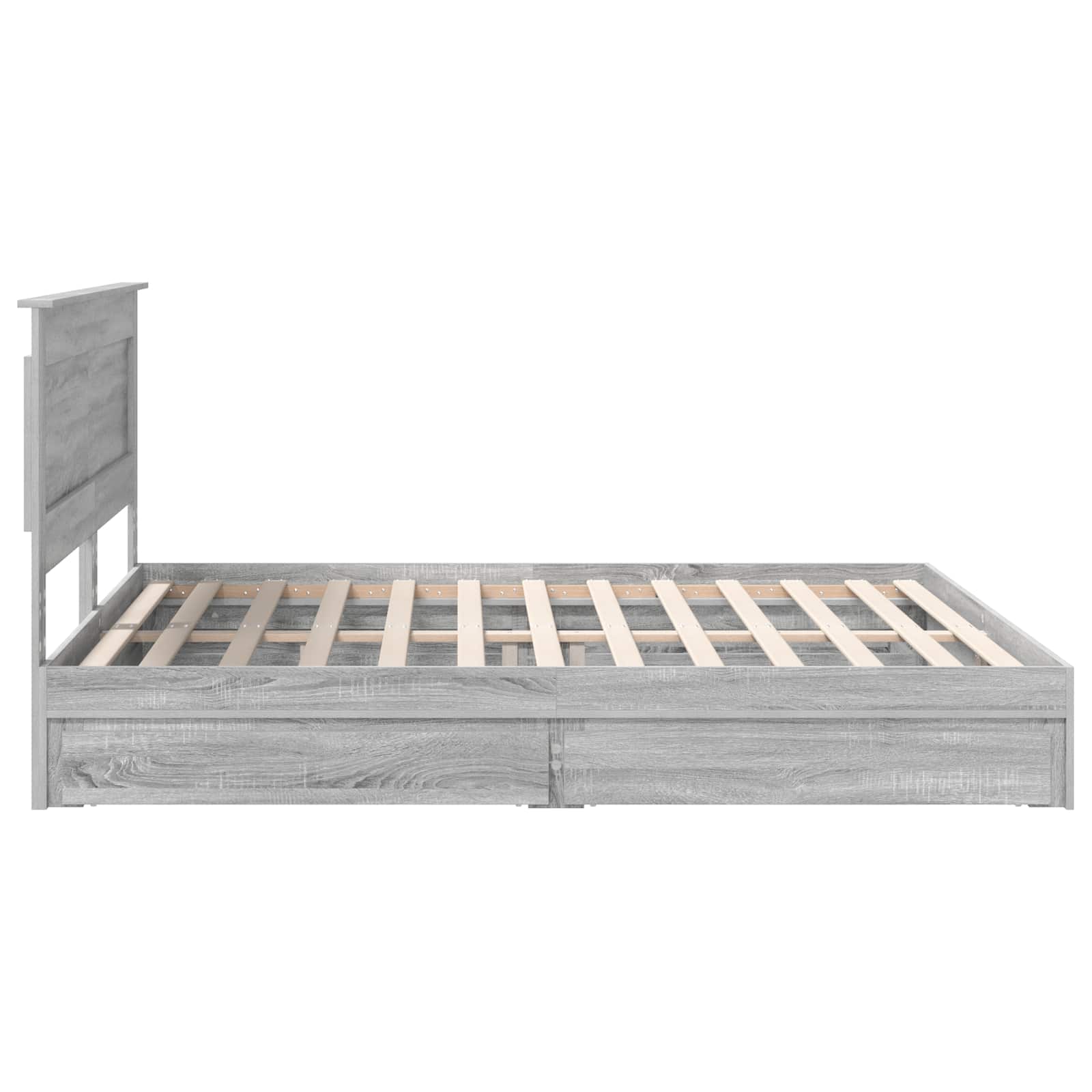Cadre de lit Gris Sonoma 200 x 200 cm Bois d'ingénierie - XIOS