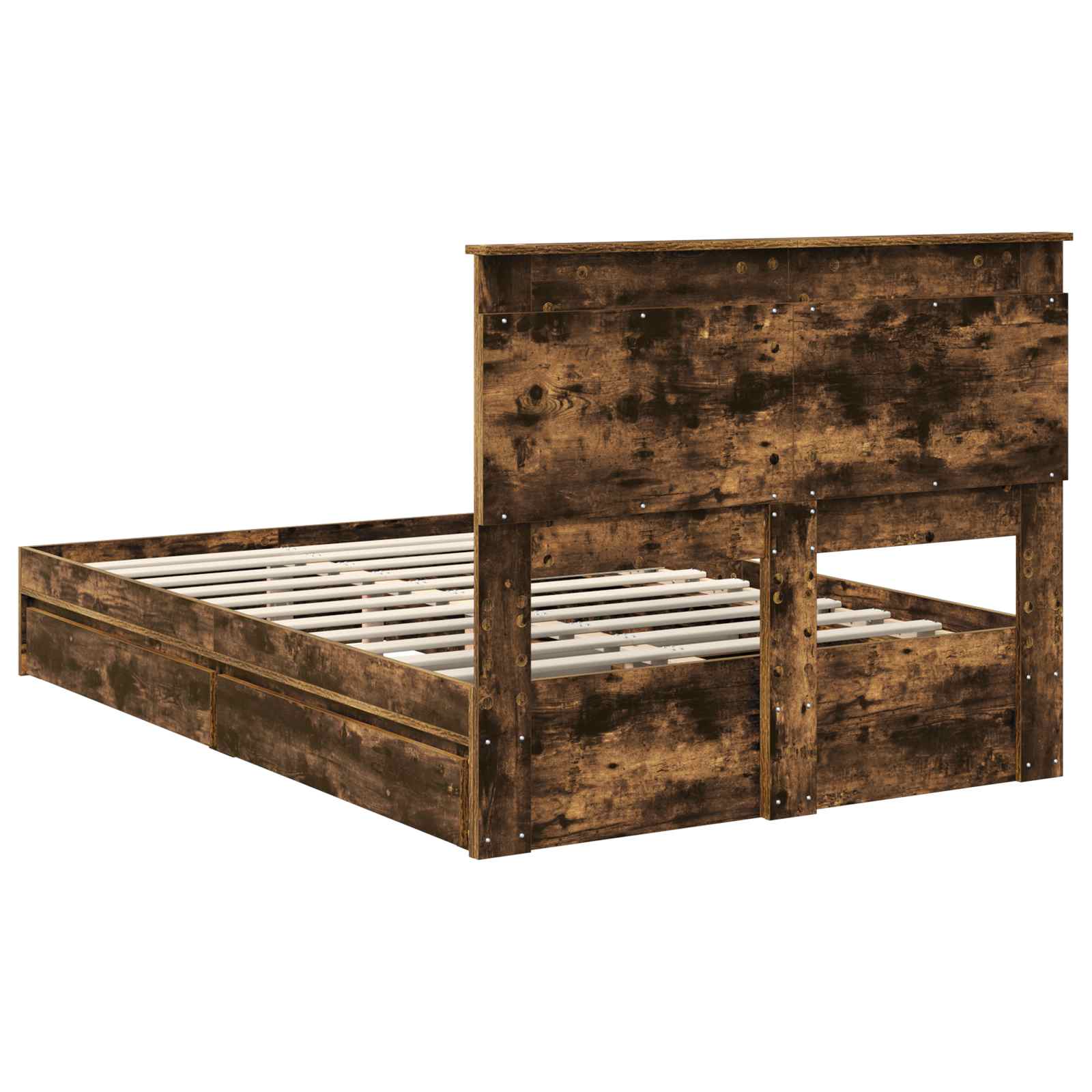 Cadre de lit Chêne fumé 135 x 190 cm Bois d'ingénierie - XIOS