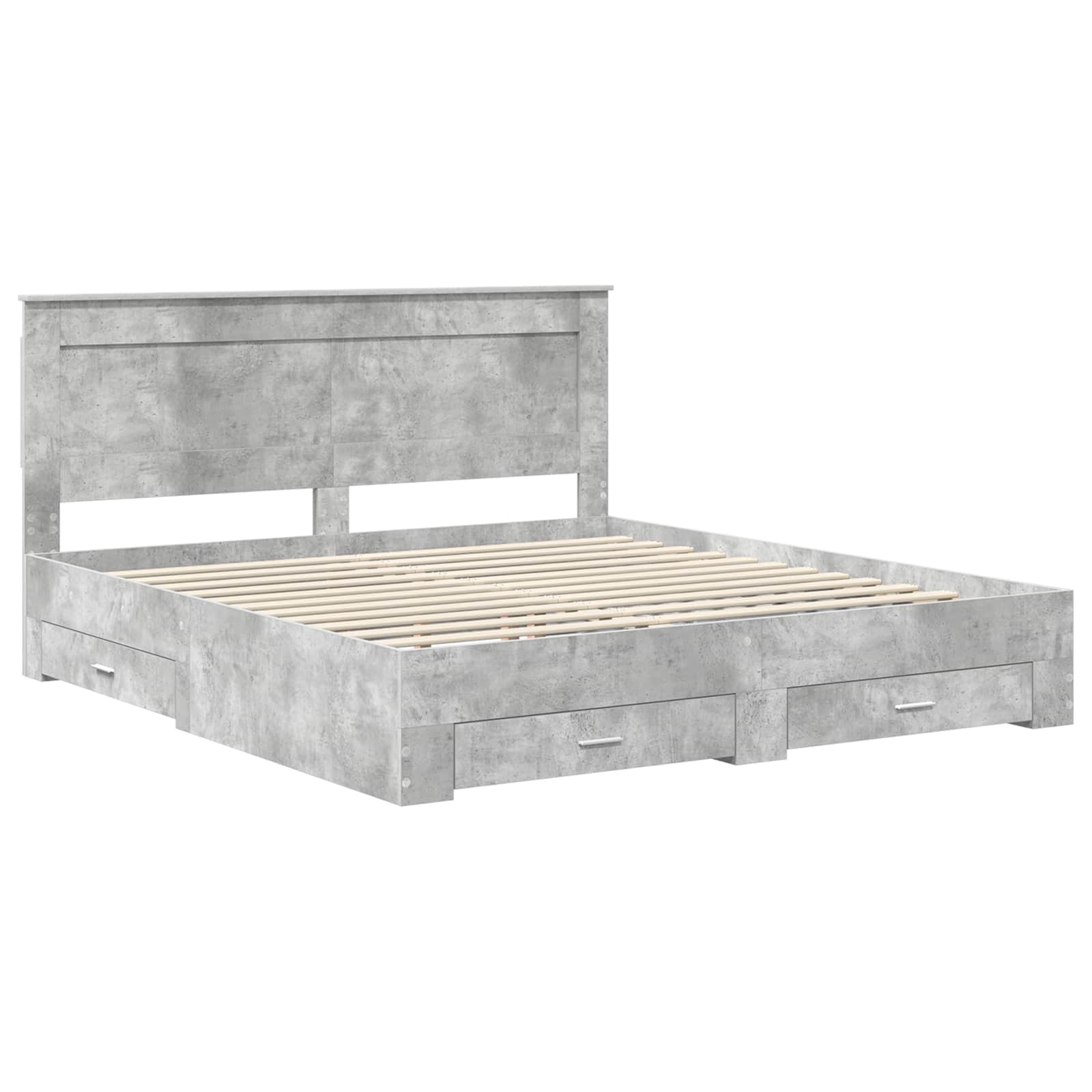 Cadre de lit avec tiroir avec tête de lit Bois d'ingénierie - XIOS