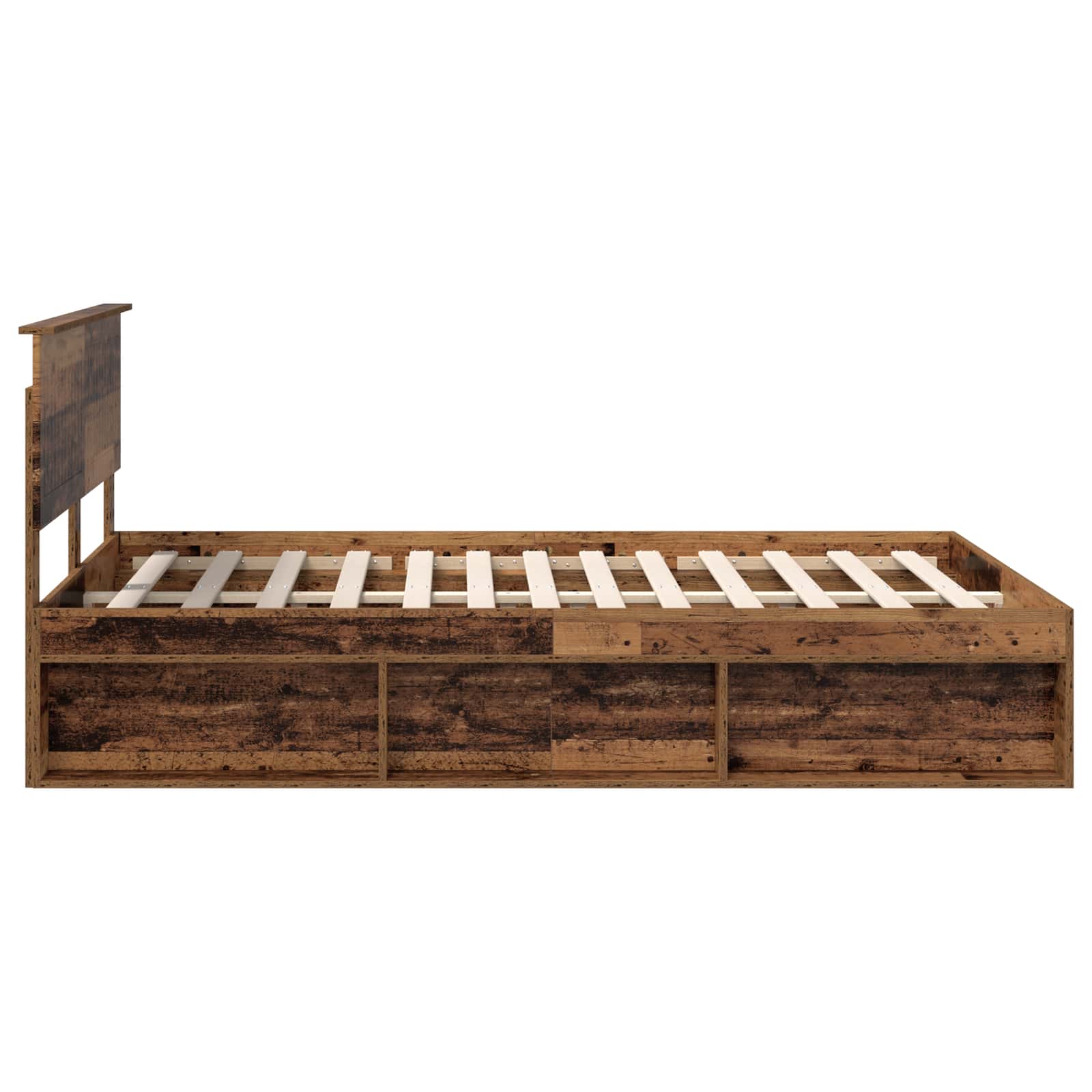 Cadre de lit Bois ancien 135 x 190 cm Pin massif - XIOS