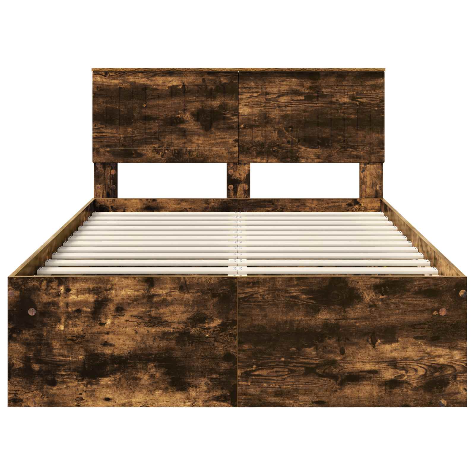 Cadre de lit Chêne fumé 120 x 200 cm Pin massif - XIOS