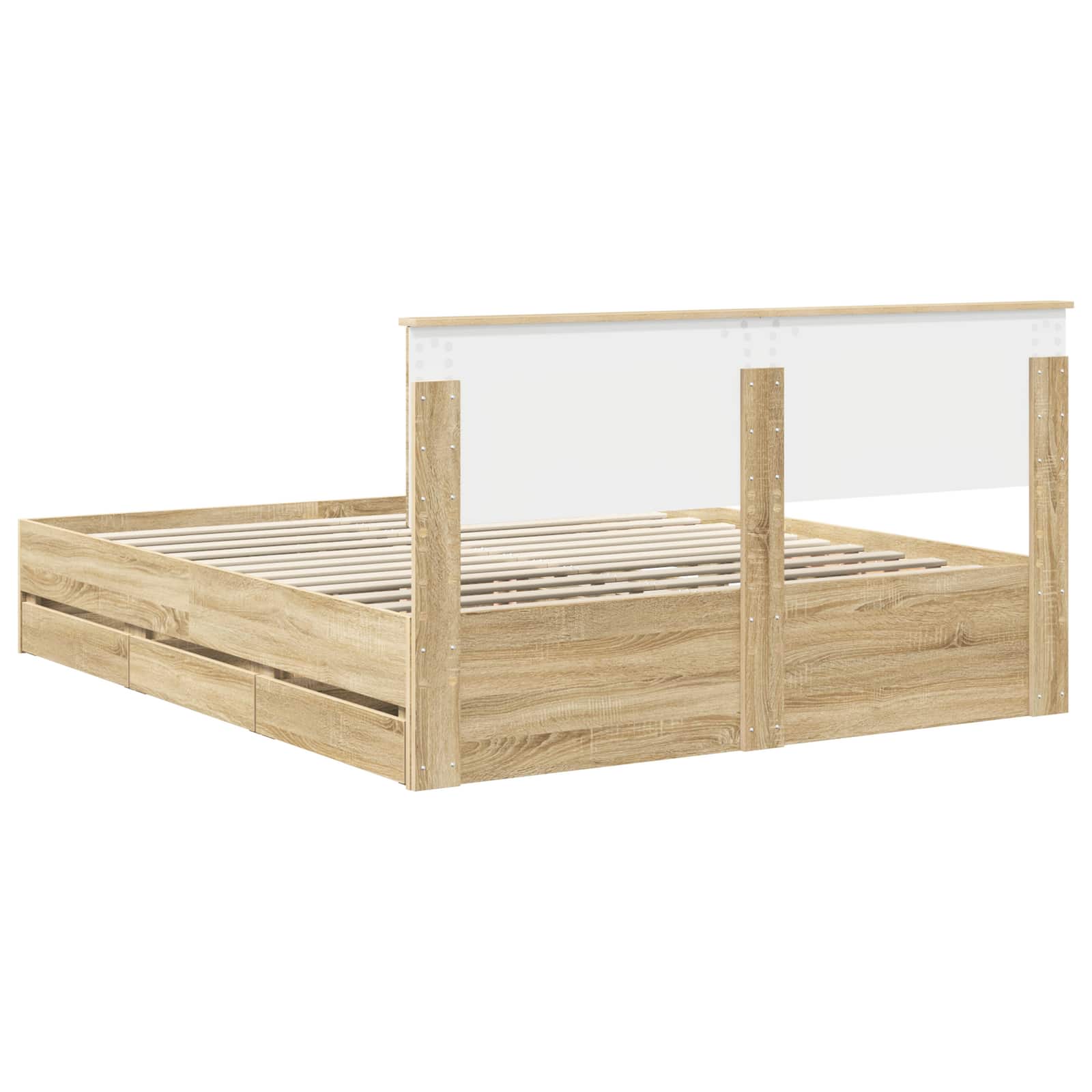 Cadre de lit Chêne Sonoma 160 x 200 cm Bois Ingénierie - XIOS