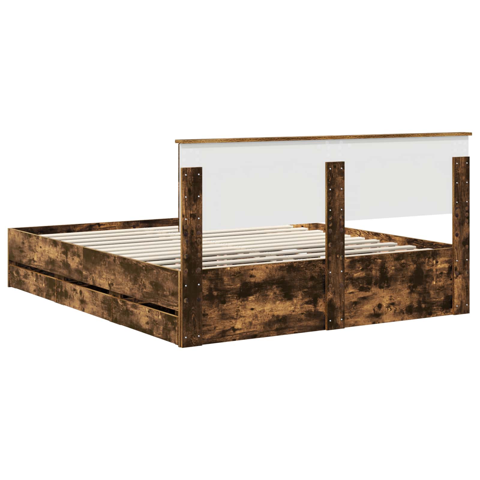 Cadre de lit Chêne fumé 160 x 200 cm Bois Ingénierie - XIOS