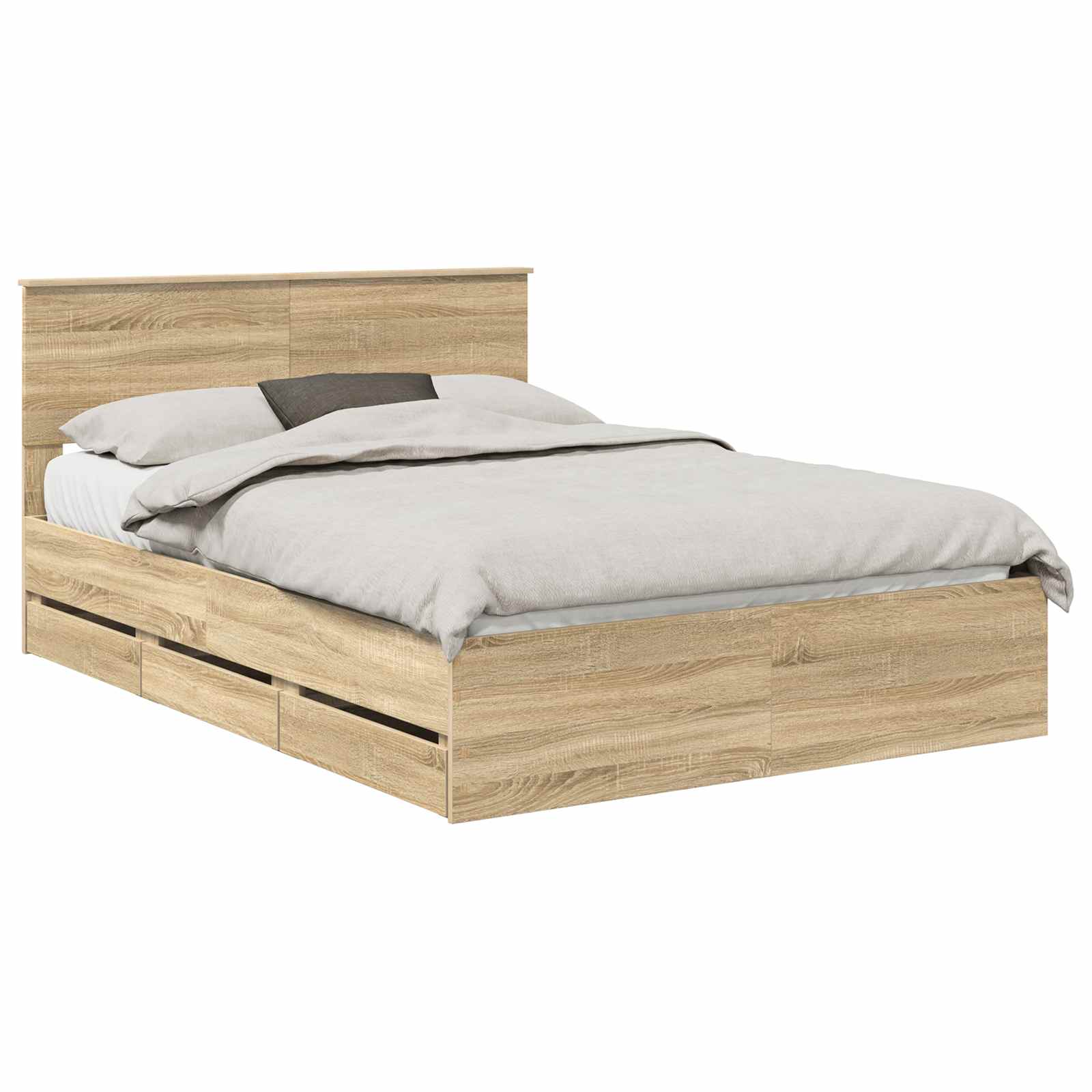 Cadre de lit Chêne Sonoma 140 x 190 cm Bois Ingénierie - XIOS