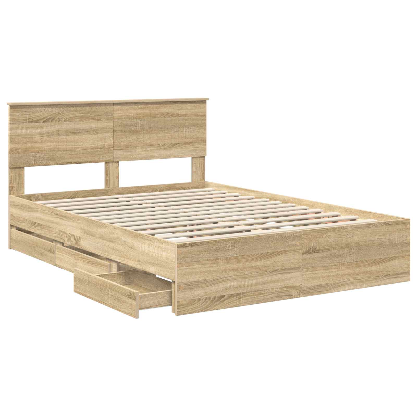 Cadre de lit Chêne Sonoma 140 x 190 cm Bois Ingénierie - XIOS