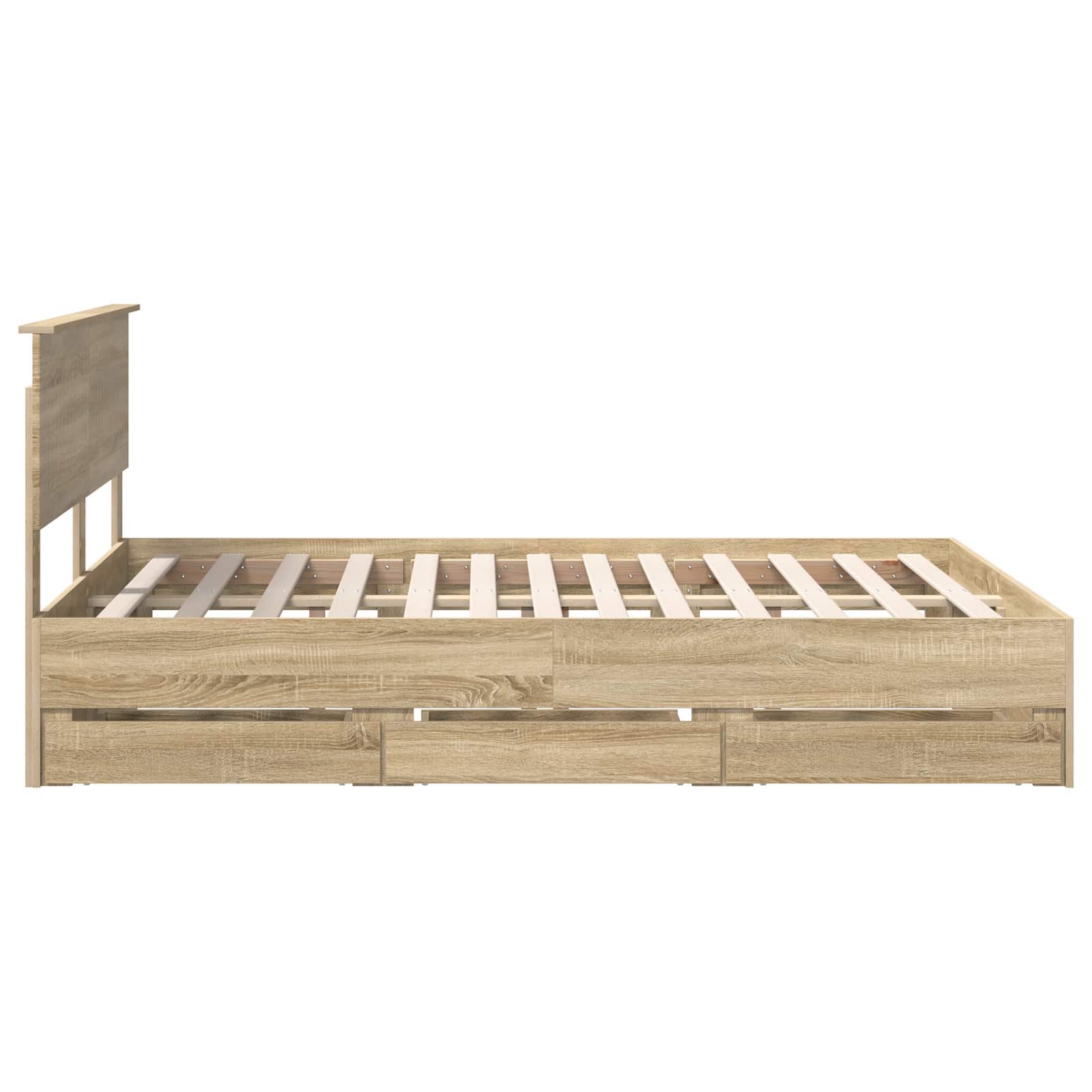 Cadre de lit Chêne Sonoma 140 x 190 cm Bois Ingénierie - XIOS