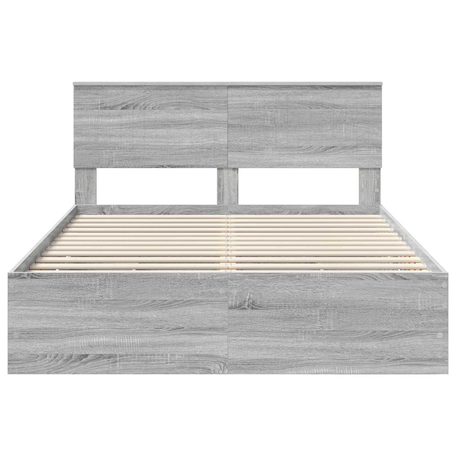 Cadre de lit Gris Sonoma 140 x 190 cm Bois Ingénierie - XIOS