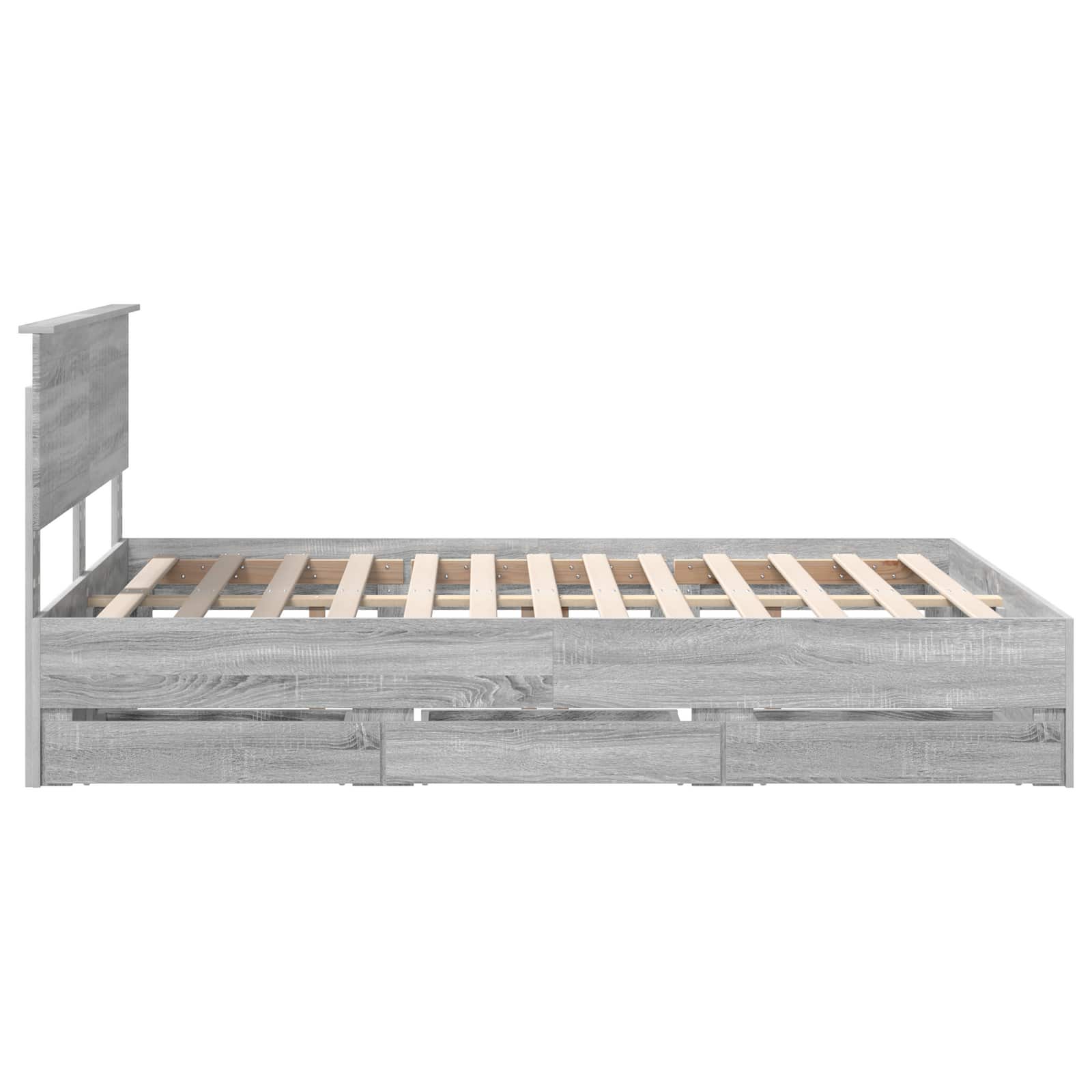 Cadre de lit Gris Sonoma 140 x 190 cm Bois Ingénierie - XIOS