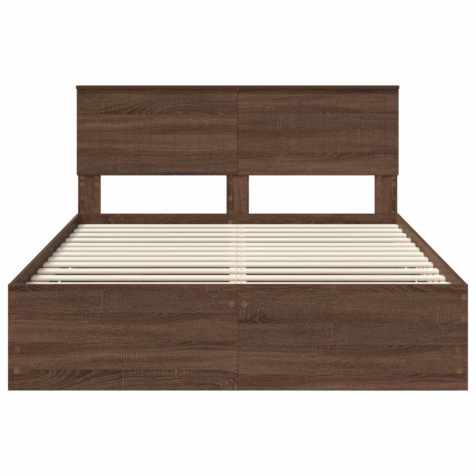 Cadre de lit Chêne brun 135 x 190 cm Bois Ingénierie - XIOS