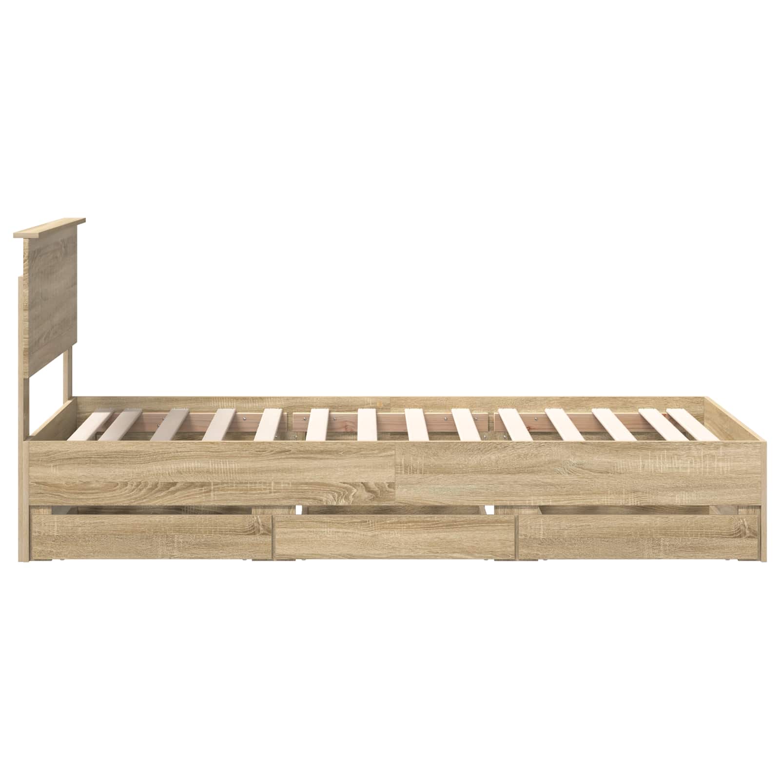 Cadre de lit Chêne Sonoma 90 x 190 cm Bois Ingénierie - XIOS