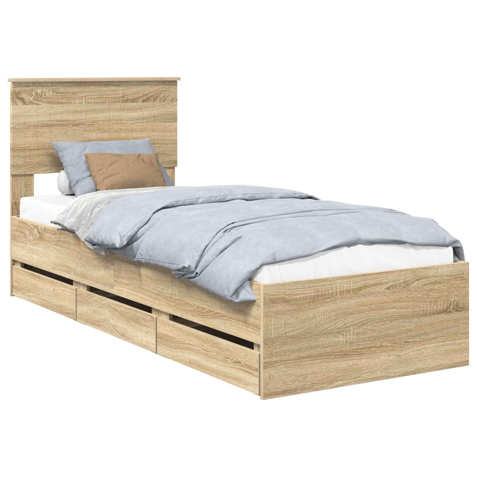 Cadre de lit Chêne Sonoma 75 x 190 cm Bois Ingénierie - XIOS