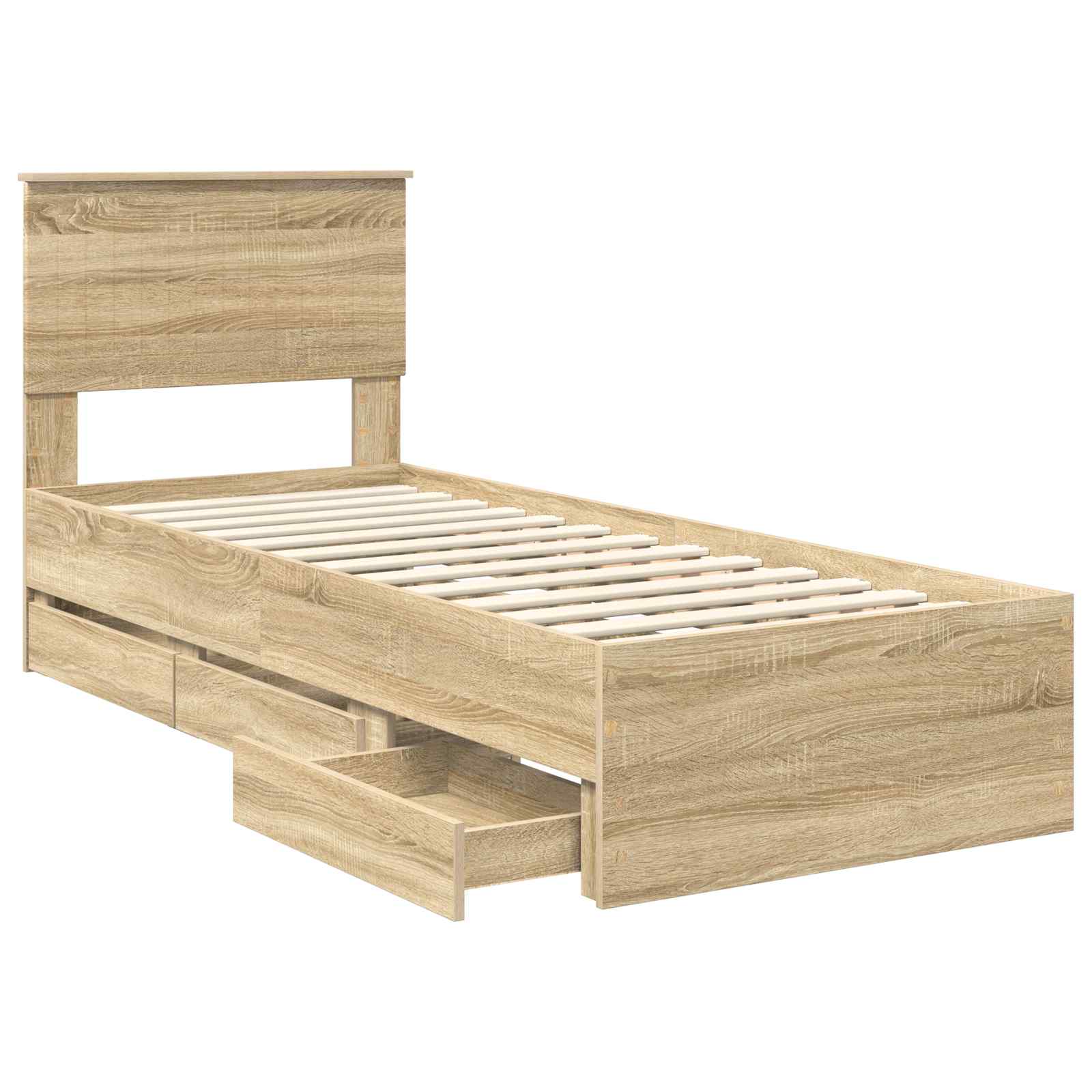 Cadre de lit Chêne Sonoma 75 x 190 cm Bois Ingénierie - XIOS