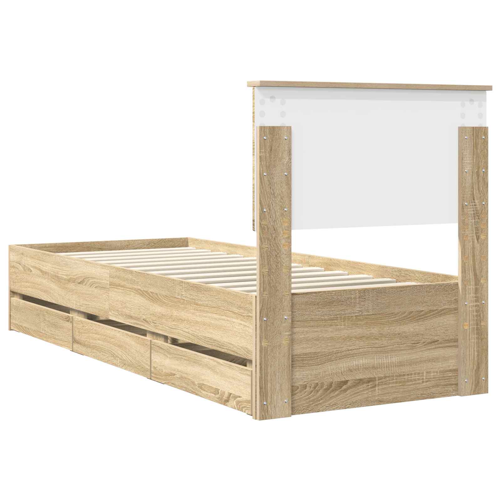 Cadre de lit Chêne Sonoma 75 x 190 cm Bois Ingénierie - XIOS