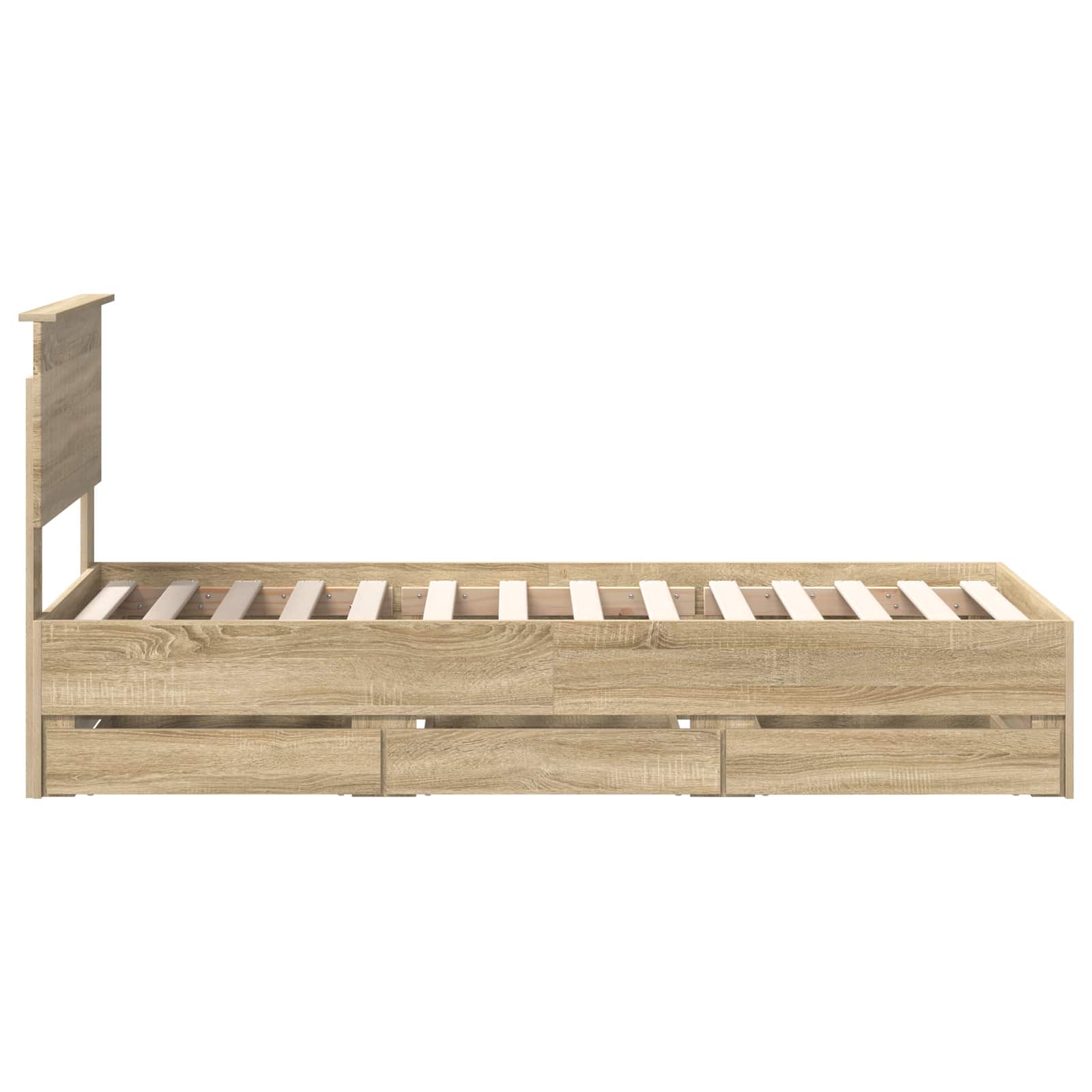 Cadre de lit Chêne Sonoma 75 x 190 cm Bois Ingénierie - XIOS