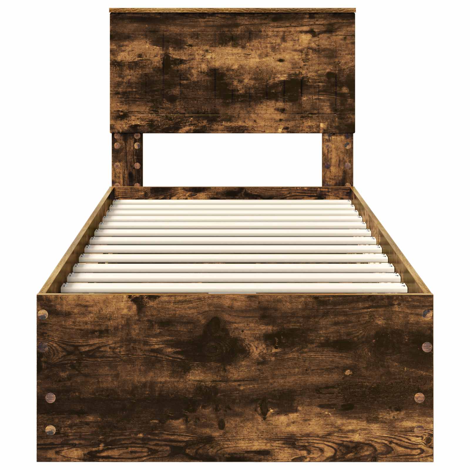Cadre de lit avec tiroir Chêne fumé 75 x 190 cm Bois Ingénierie - XIOS