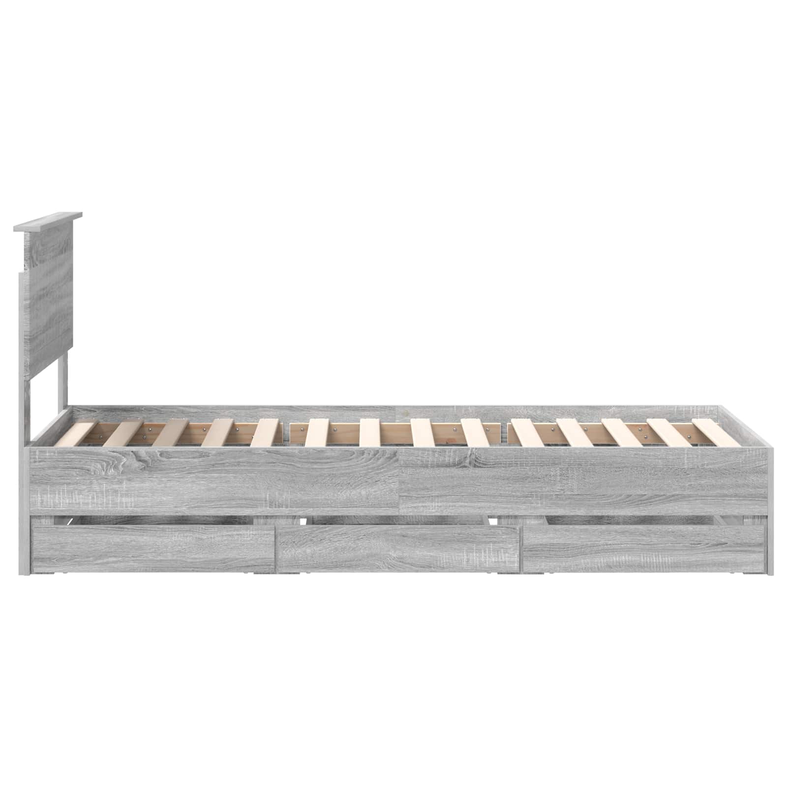 Cadre de lit Gris Sonoma 75 x 190 cm Bois Ingénierie - XIOS