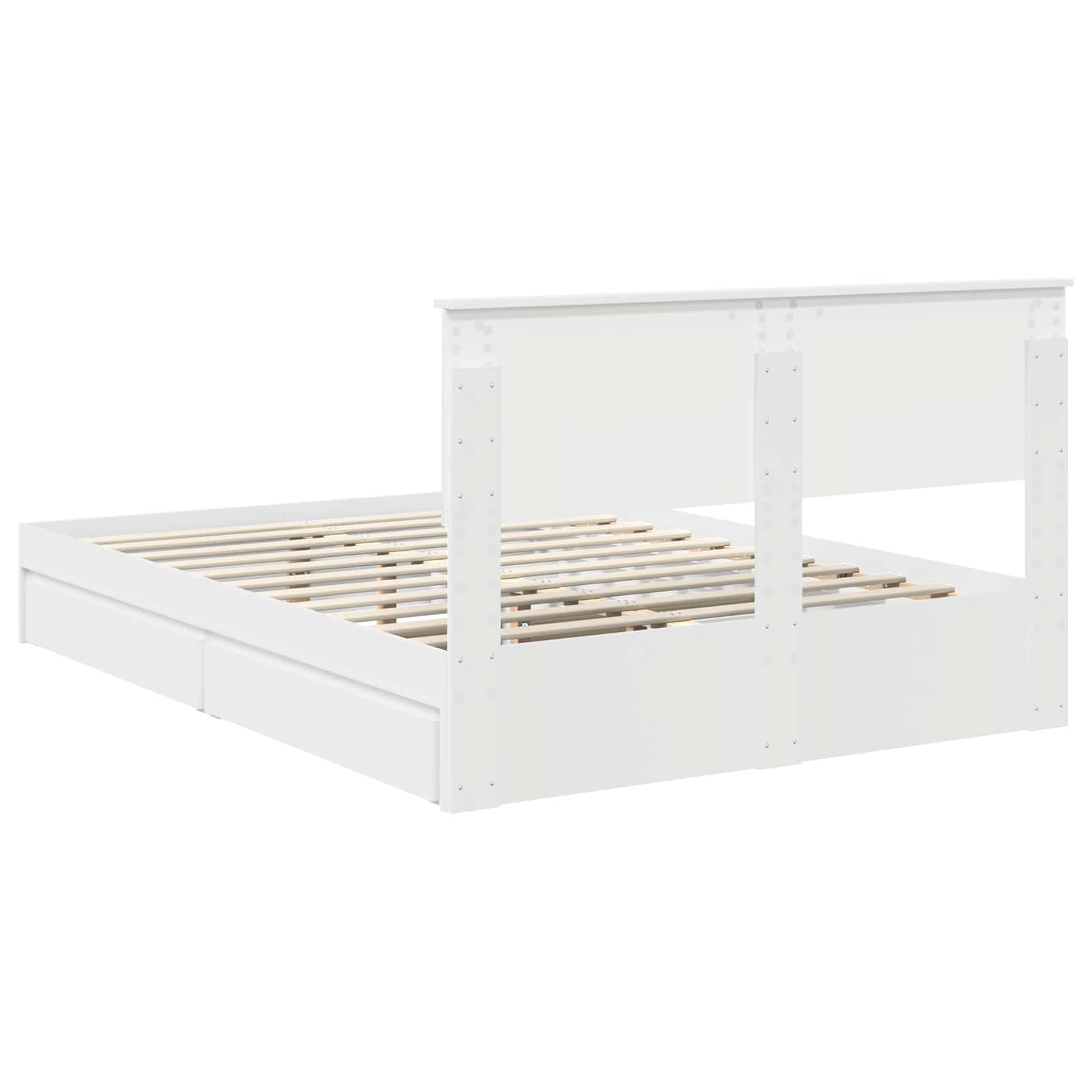 Lit de Rangement Blanc 140 x 190 cm Bois d'ingénierie - XIOS