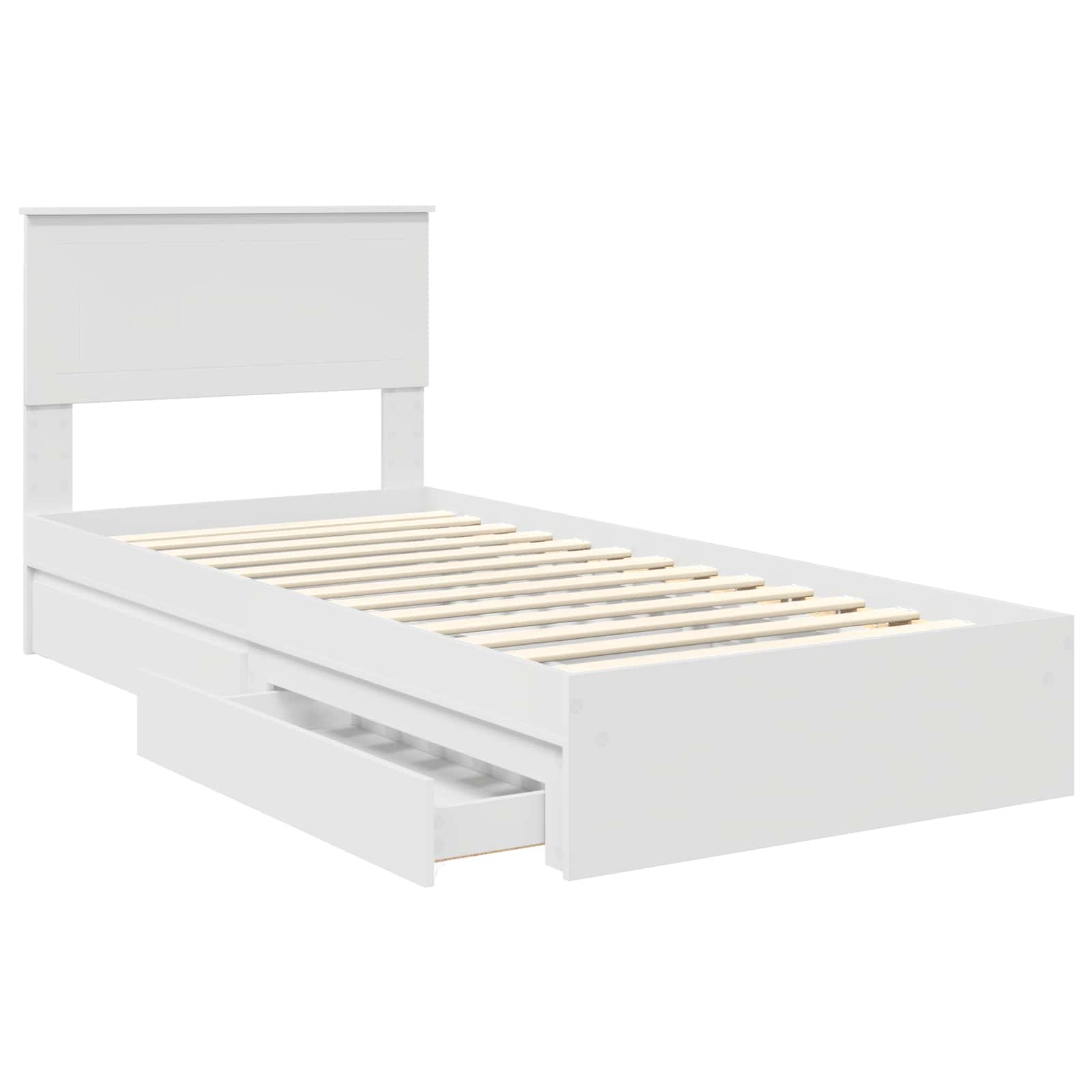Lit de Rangement Blanc 90 x 200 cm Bois d'ingénierie - XIOS