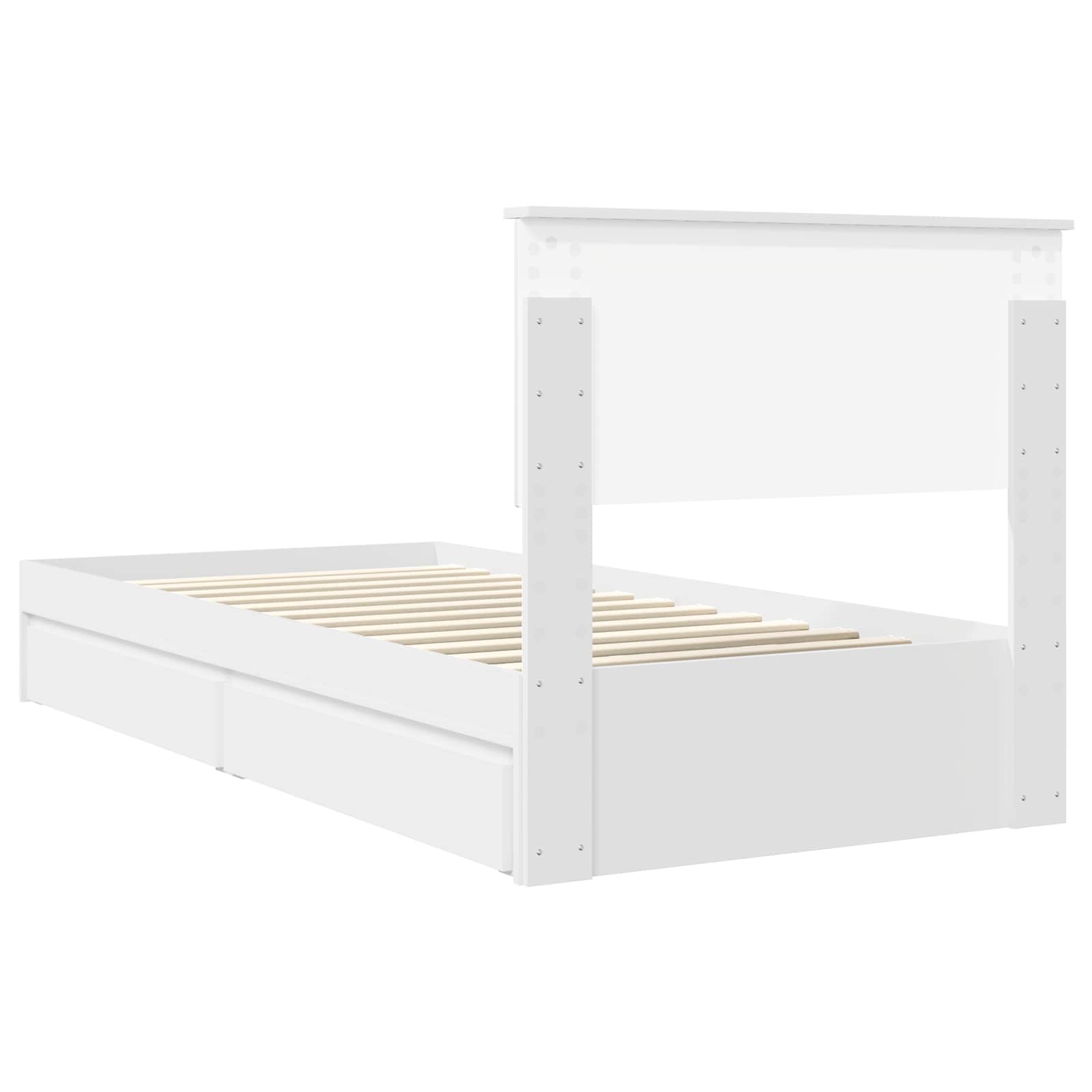 Lit de Rangement Blanc 90 x 200 cm Bois d'ingénierie - XIOS