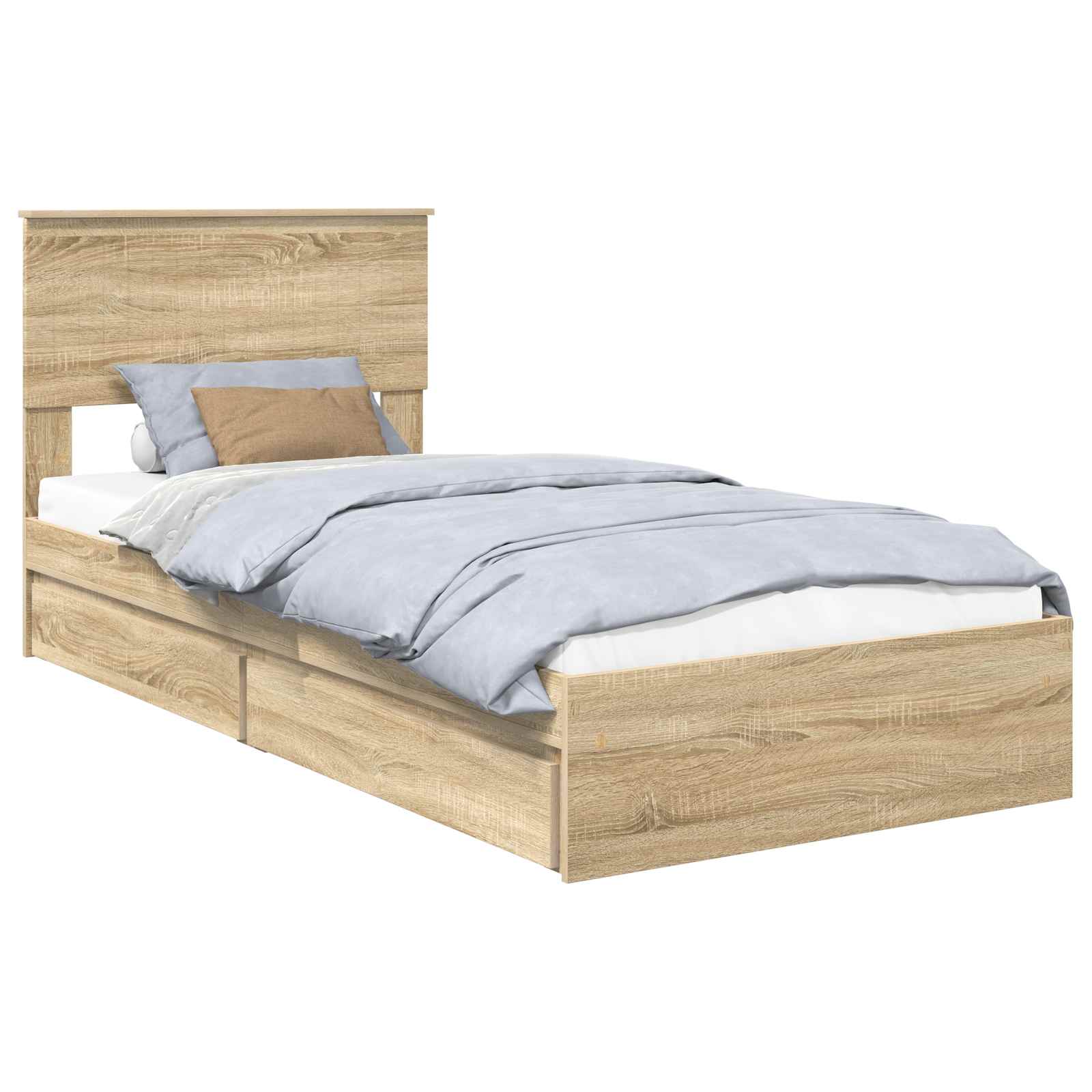 Lit de Rangement Chêne Sonoma 90 x 200 cm Bois d'ingénierie - XIOS
