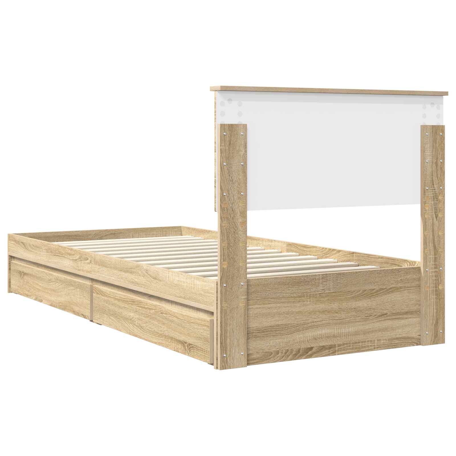Lit de Rangement Chêne Sonoma 90 x 190 cm Bois d'ingénierie - XIOS