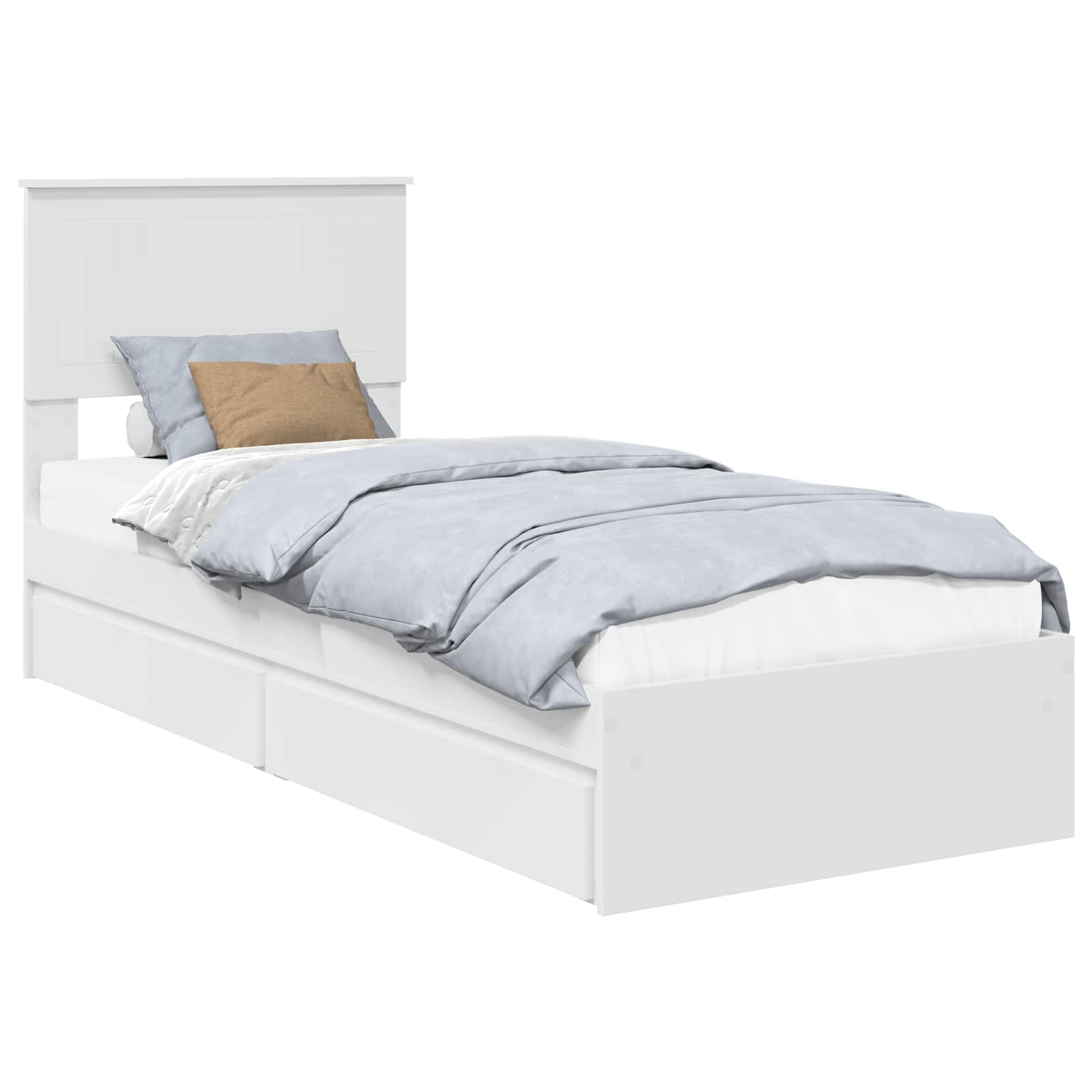 Lit de Rangement Blanc 75 x 190 cm Bois d'ingénierie - XIOS