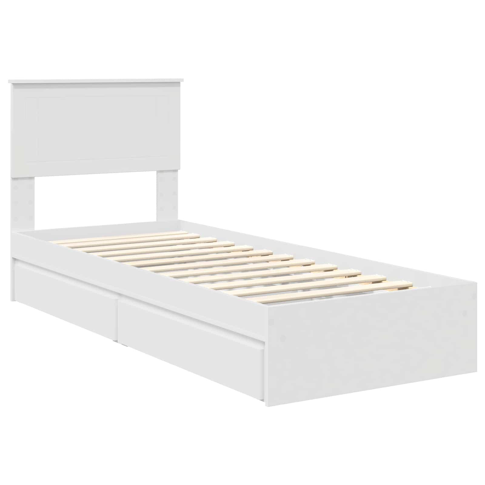 Lit de Rangement Blanc 75 x 190 cm Bois d'ingénierie - XIOS