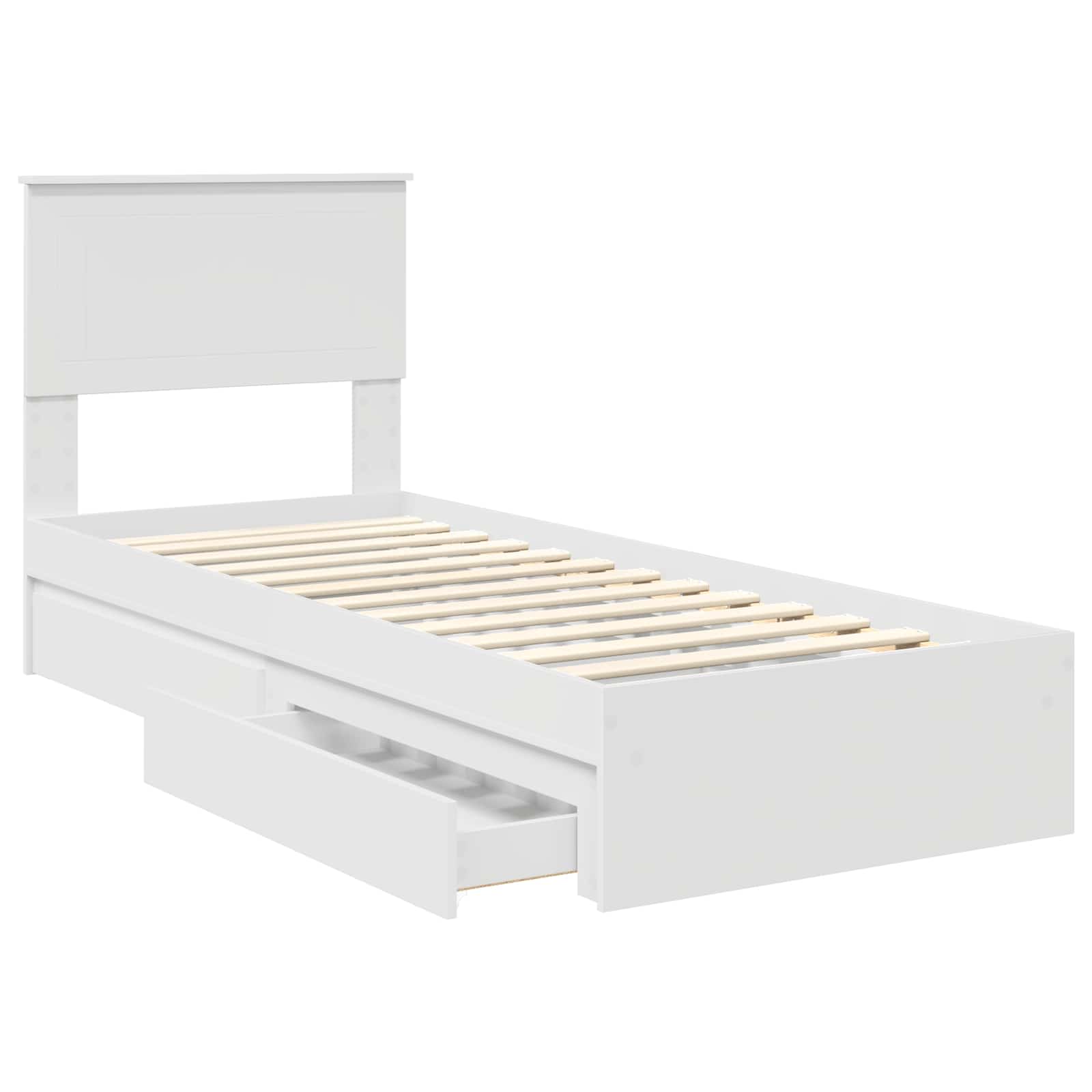 Lit de Rangement Blanc 75 x 190 cm Bois d'ingénierie - XIOS