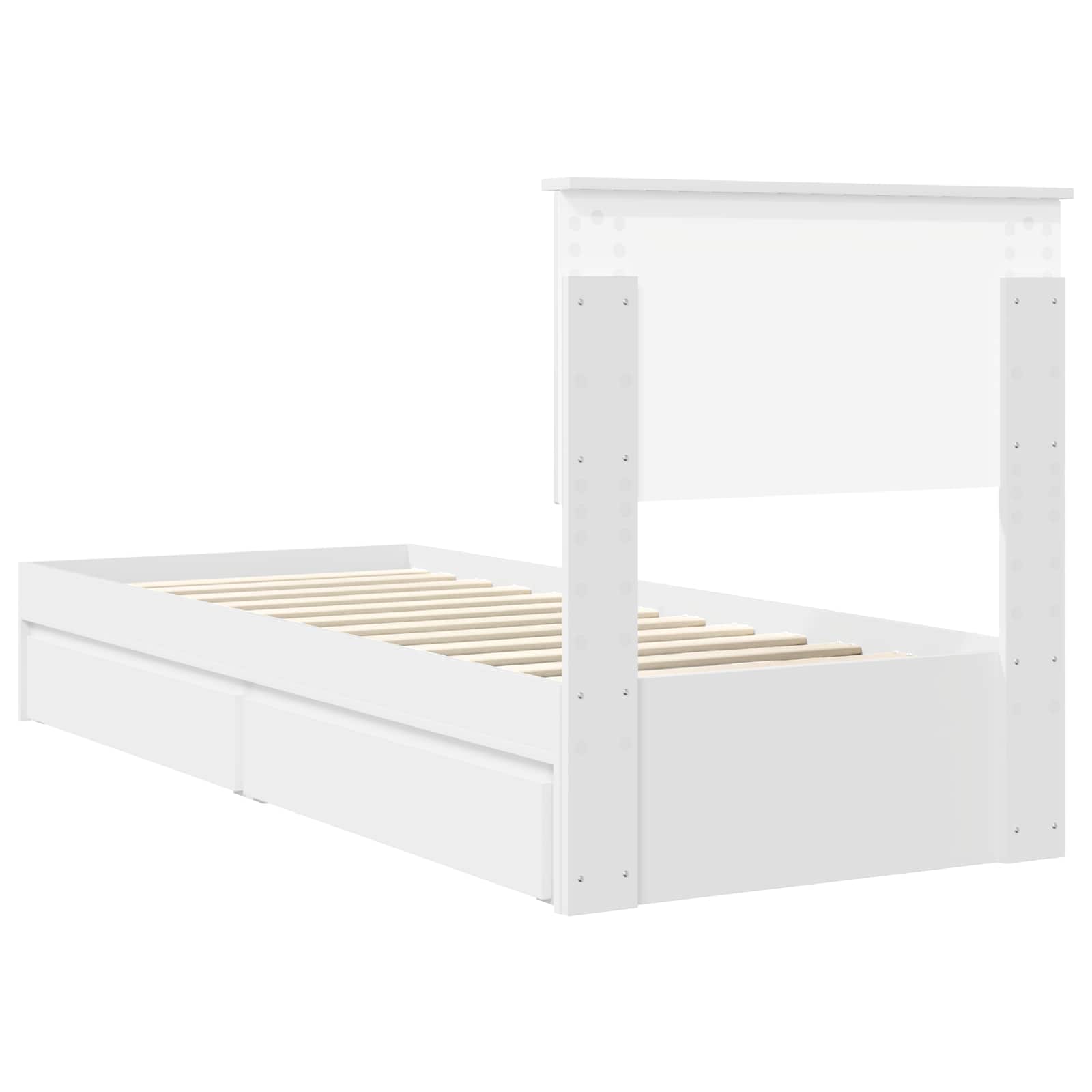 Lit de Rangement Blanc 75 x 190 cm Bois d'ingénierie - XIOS
