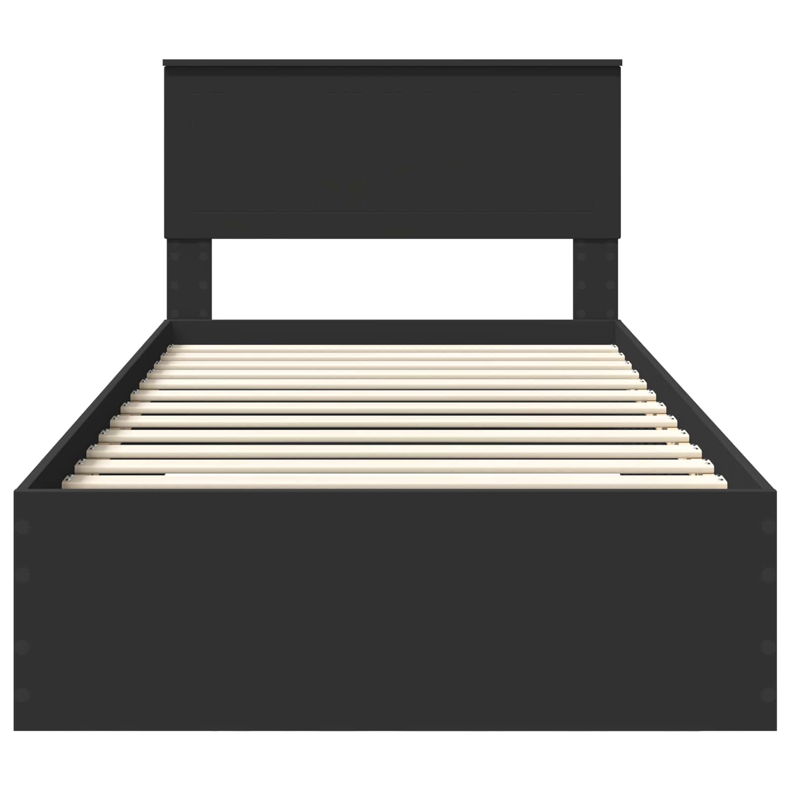 Cadre de lit Noir et argent 100 x 200 cm Bois d'ingénierie - XIOS