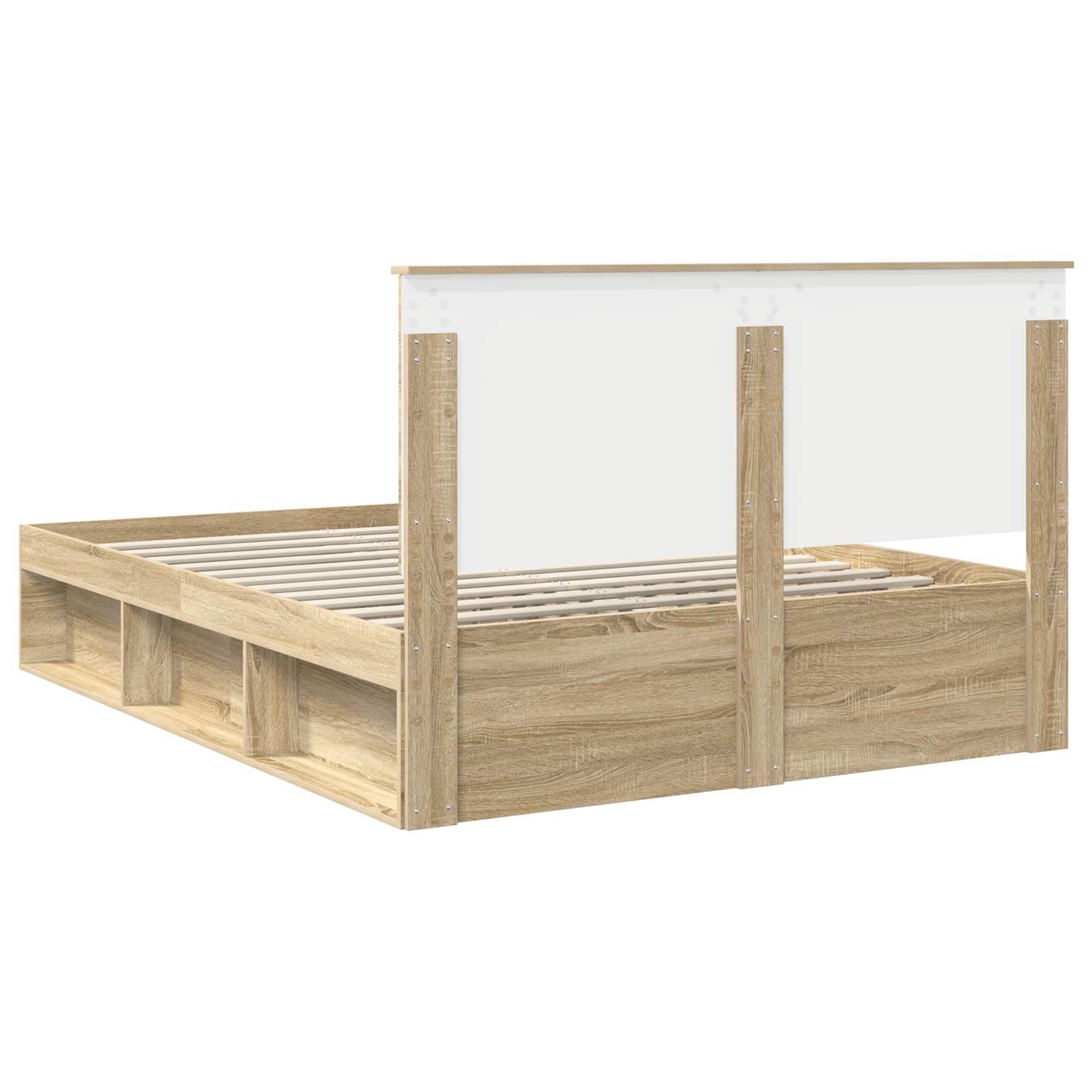 Cadre de lit Chêne Sonoma 150 x 200 cm Pin massif - XIOS