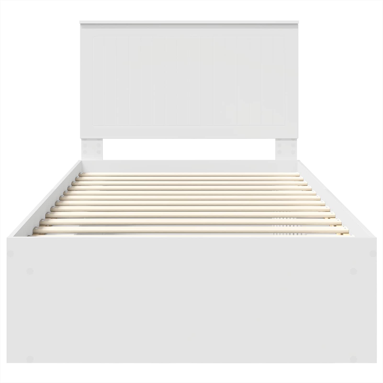 Cadre de lit avec tête de lit Blanc 100 x 200 cm Pin massif - XIOS