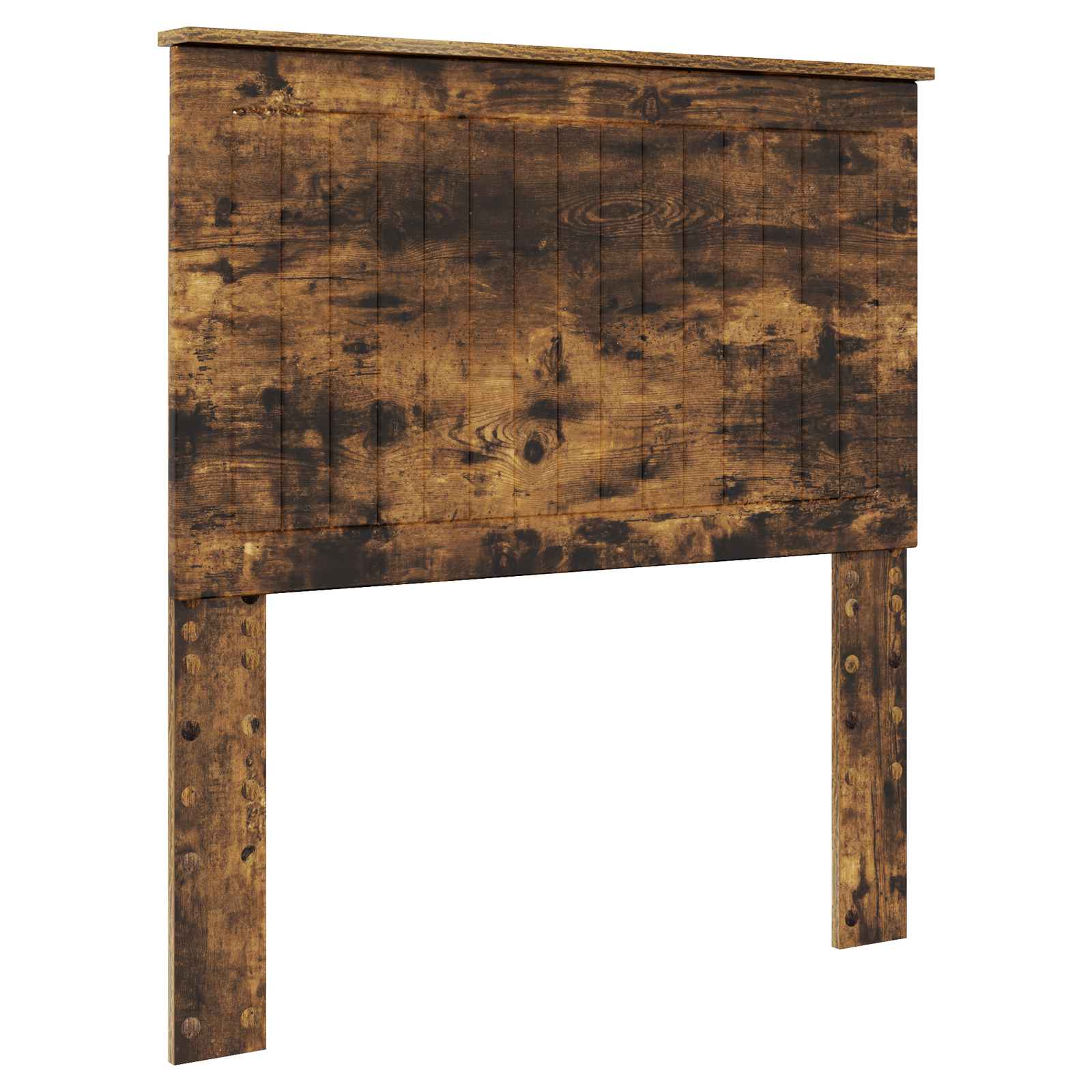 Cadre de lit avec tête de lit Chêne fumé 90 x 190 cm Pin massif - XIOS