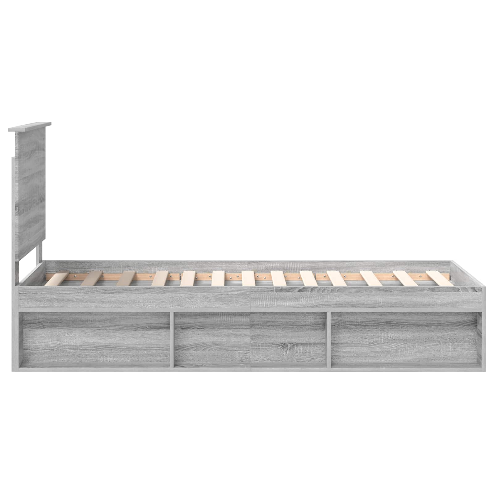 Cadre de lit Gris Sonoma 75 x 190 cm Bois de pin massif - XIOS