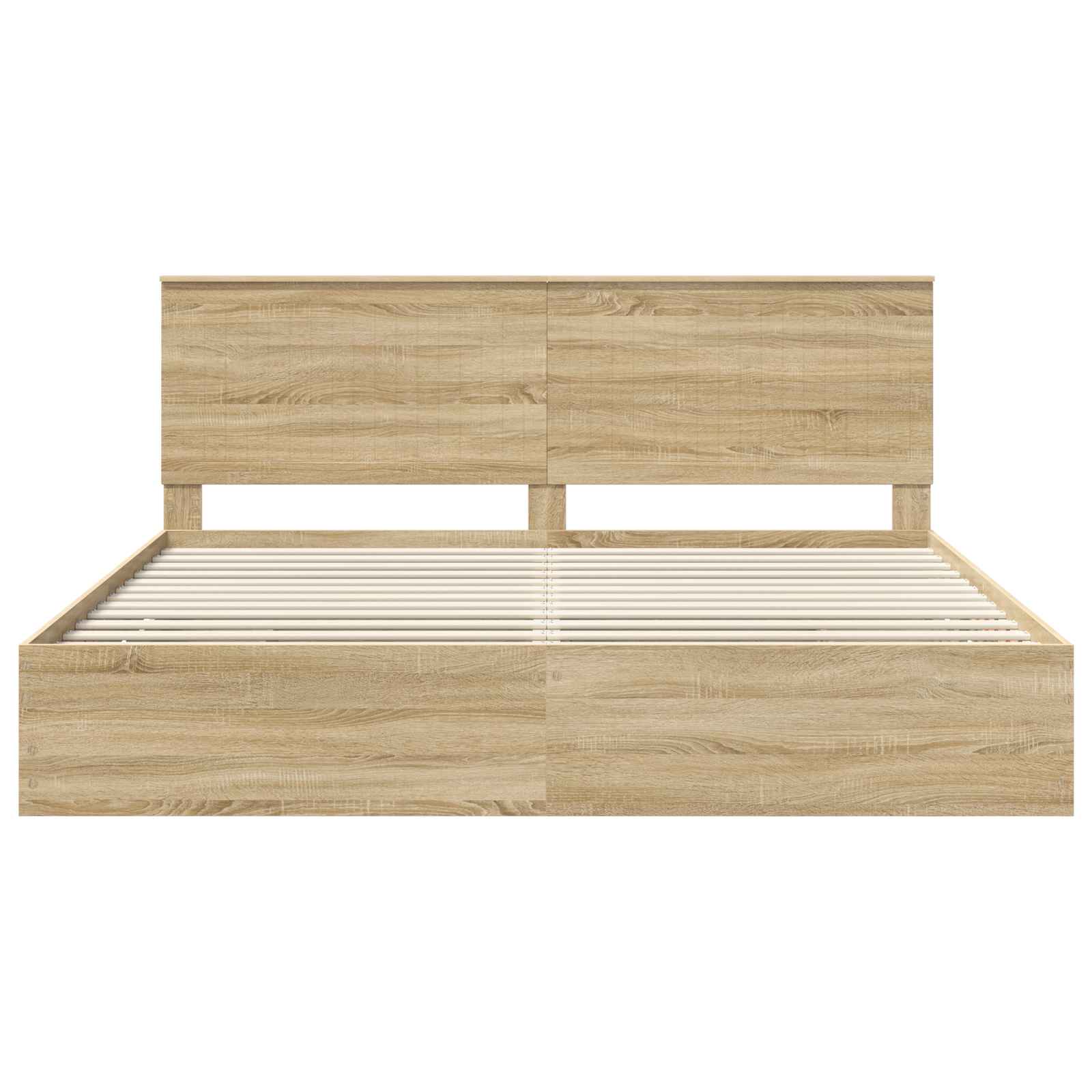 Cadre de lit Chêne Sonoma 200 x 200 cm Bois Ingénierie - XIOS