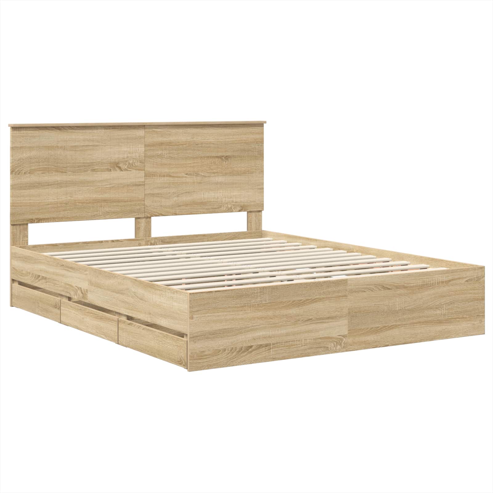 Cadre de lit Chêne Sonoma 160 x 200 cm Bois Ingénierie - XIOS