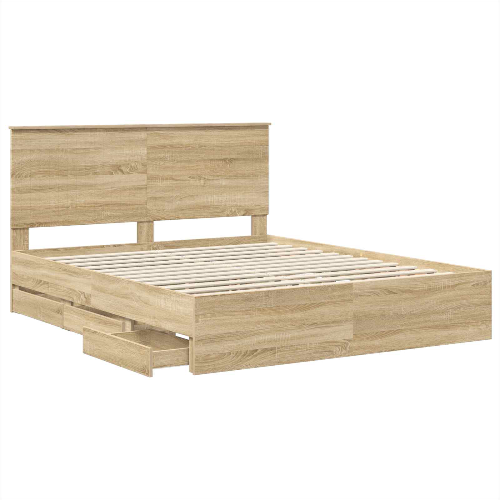 Cadre de lit Chêne Sonoma 160 x 200 cm Bois Ingénierie - XIOS