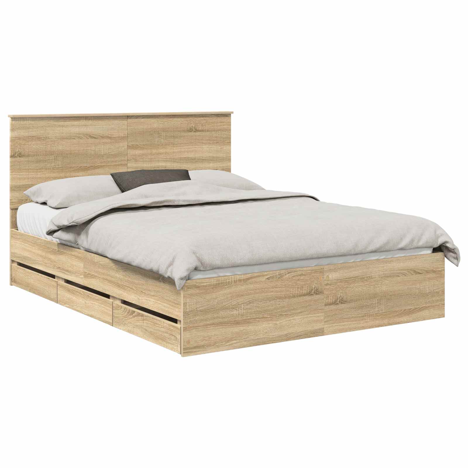 Cadre de lit Chêne Sonoma 150 x 200 cm Bois Ingénierie - XIOS