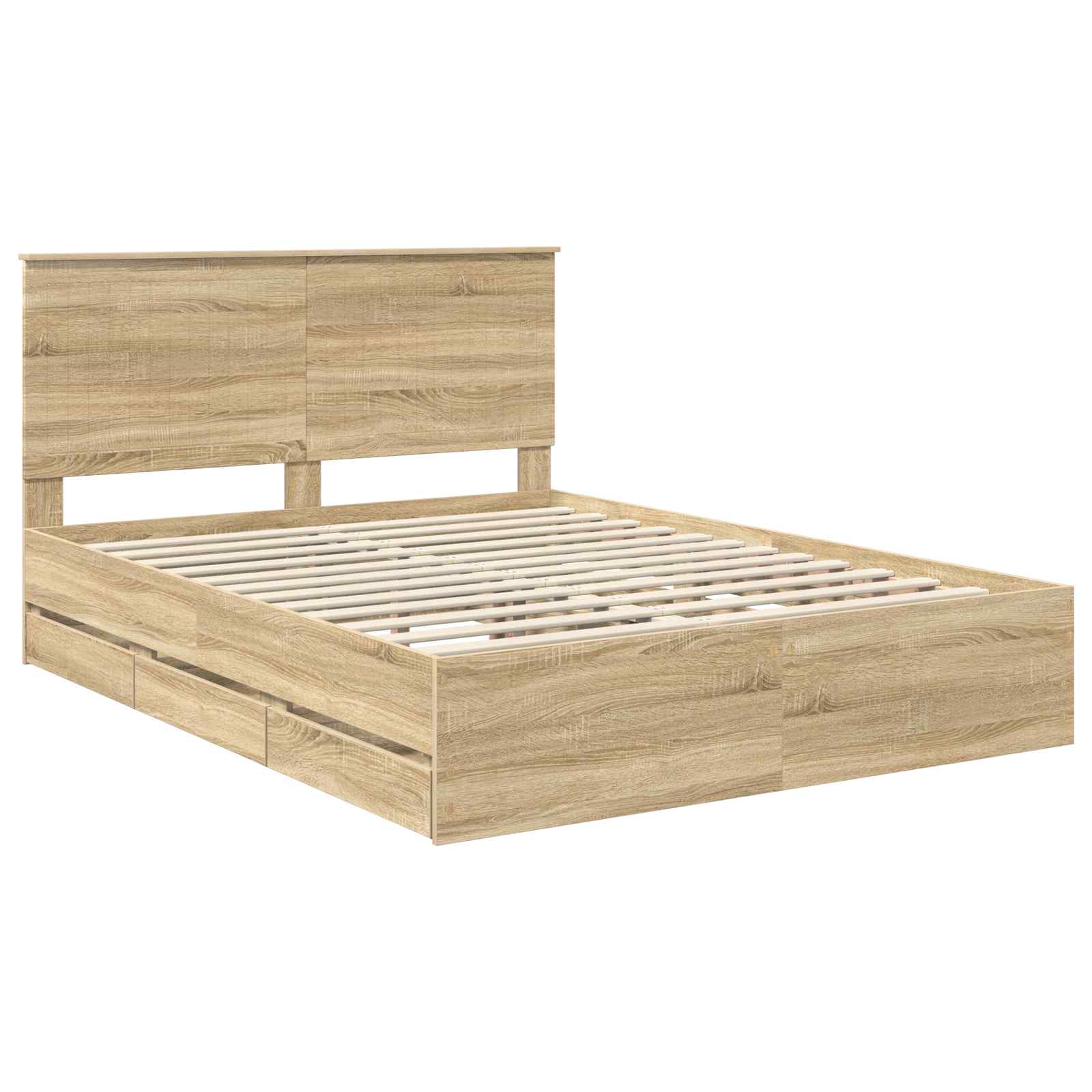 Cadre de lit Chêne Sonoma 150 x 200 cm Bois Ingénierie - XIOS