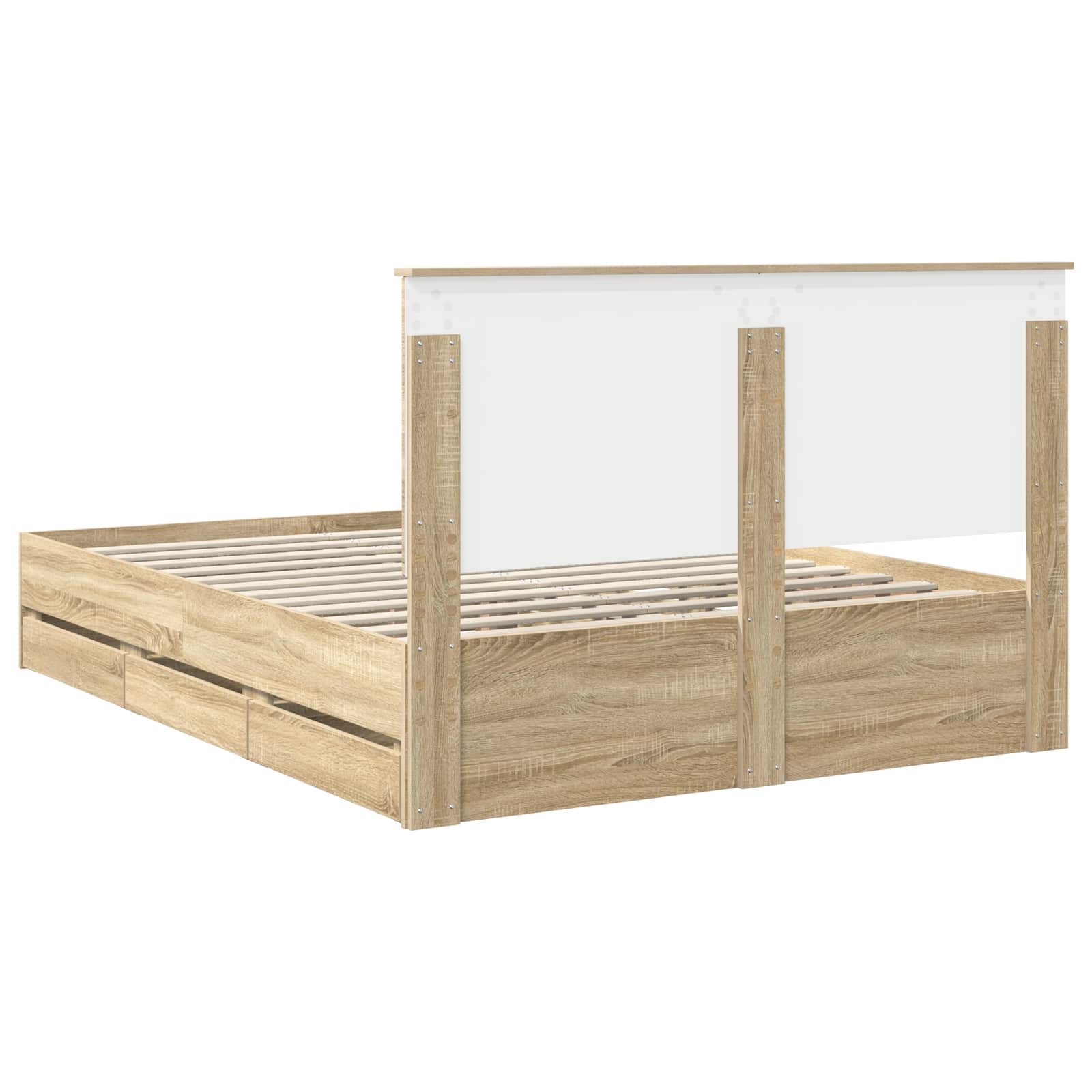 Cadre de lit Chêne Sonoma 150 x 200 cm Bois Ingénierie - XIOS