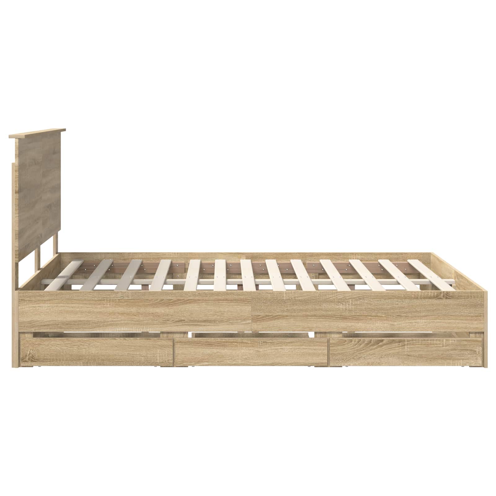 Cadre de lit Chêne Sonoma 150 x 200 cm Bois Ingénierie - XIOS