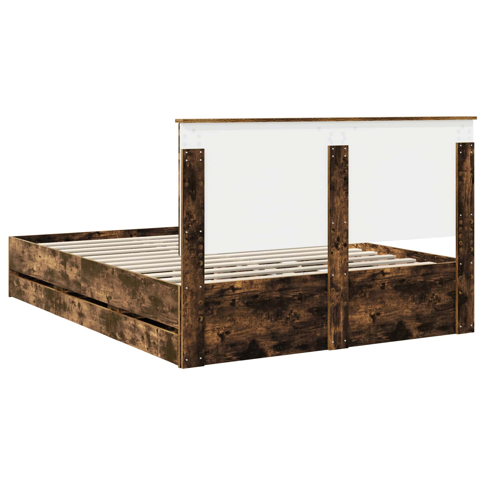 Cadre de lit Chêne fumé 150 x 200 cm Bois Ingénierie - XIOS
